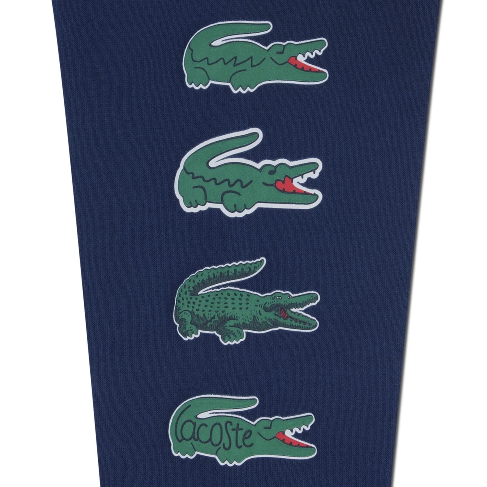 Lacoste Kids Kapuzenjacke navy mit Krokodil-Print an den Ärmeln Hoodie Lacoste