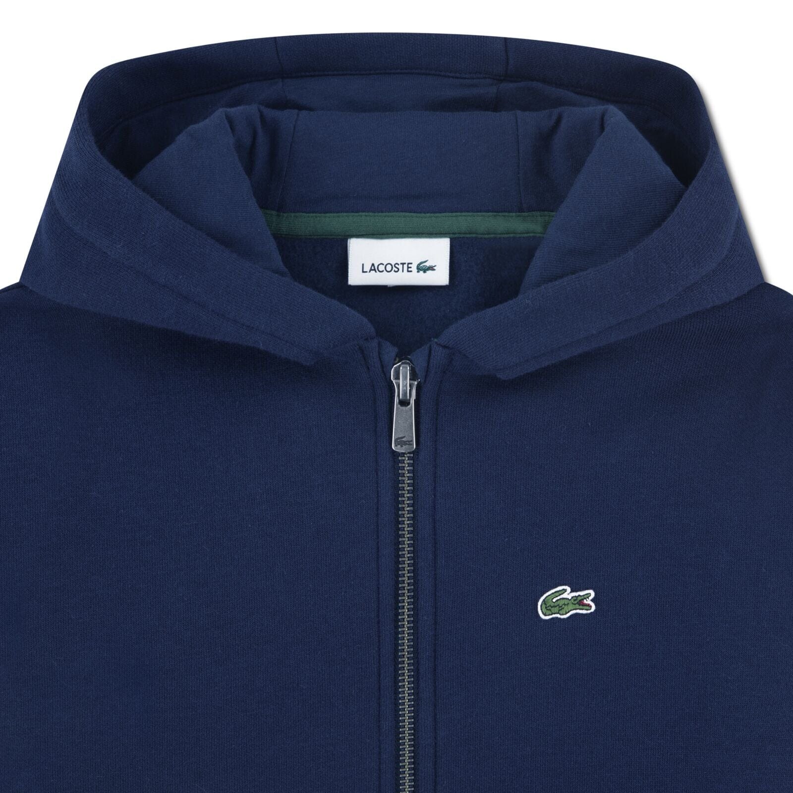 Lacoste Kids Kapuzenjacke navy mit Krokodil-Print an den Ärmeln Hoodie Lacoste