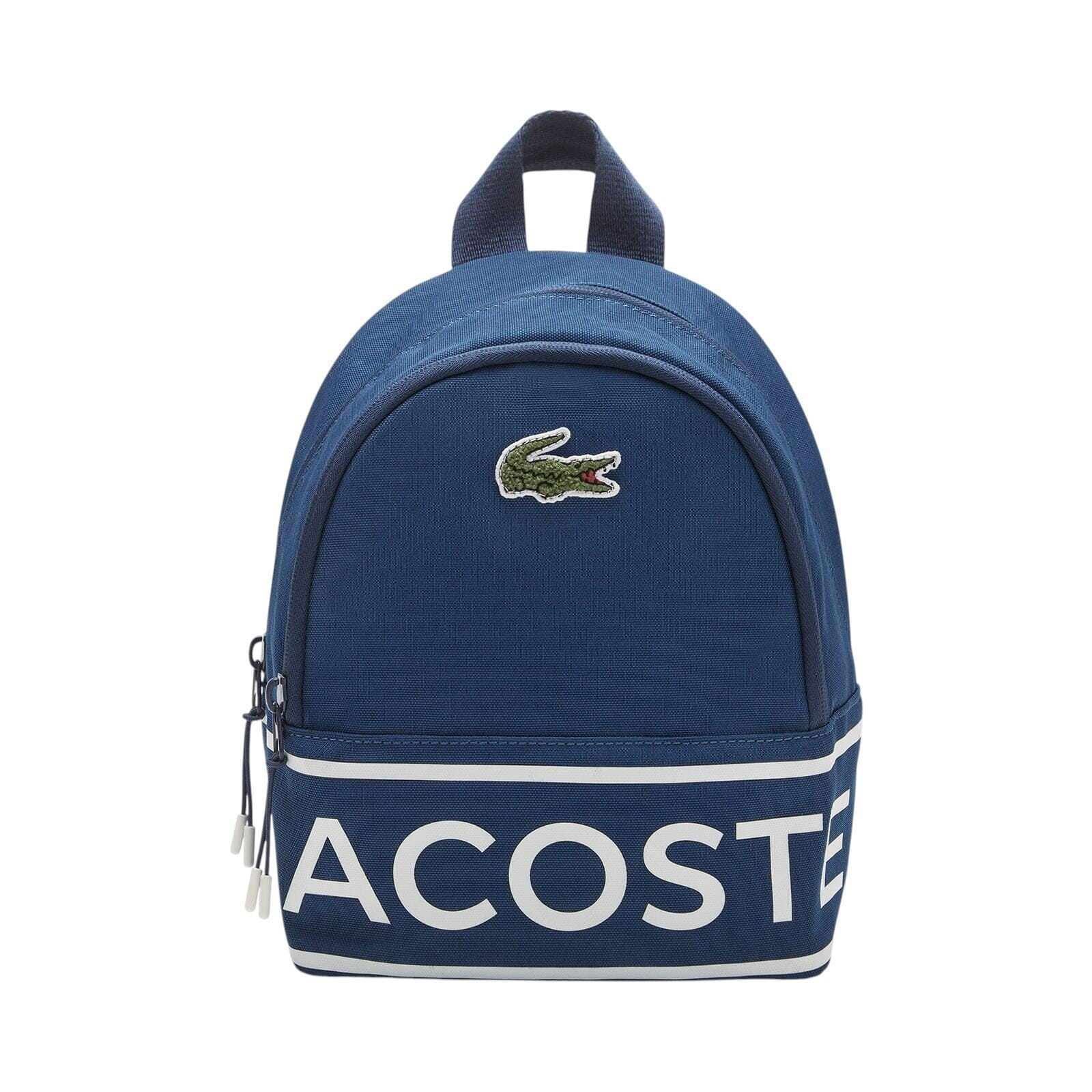 Lacoste Kids kleiner Rucksack Blau mit flauschigem Krokodil-Logo Rucksäcke Lacoste
