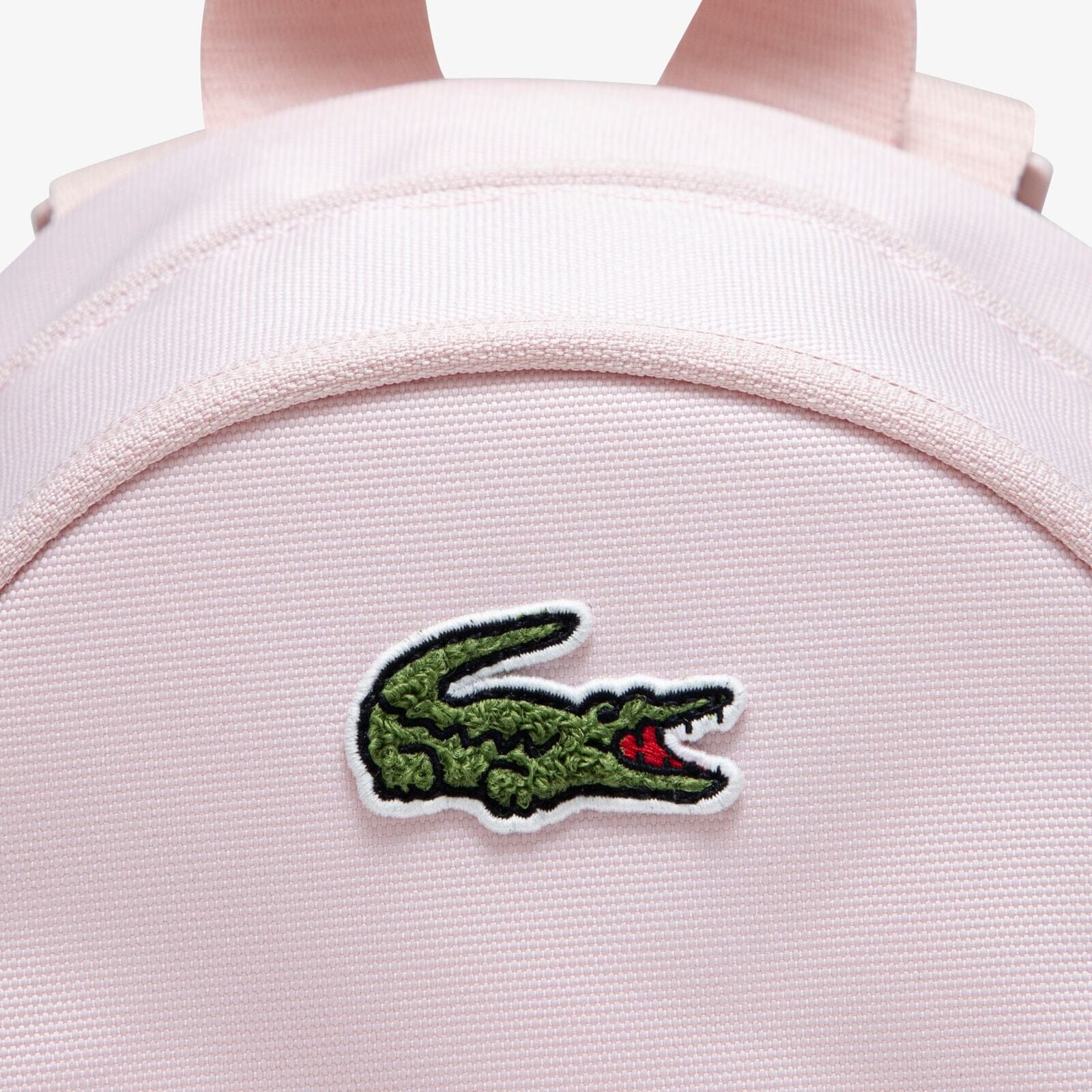 Lacoste Kids kleiner Rucksack rosa mit flauschigem Krokodil-Logo Rucksäcke Lacoste