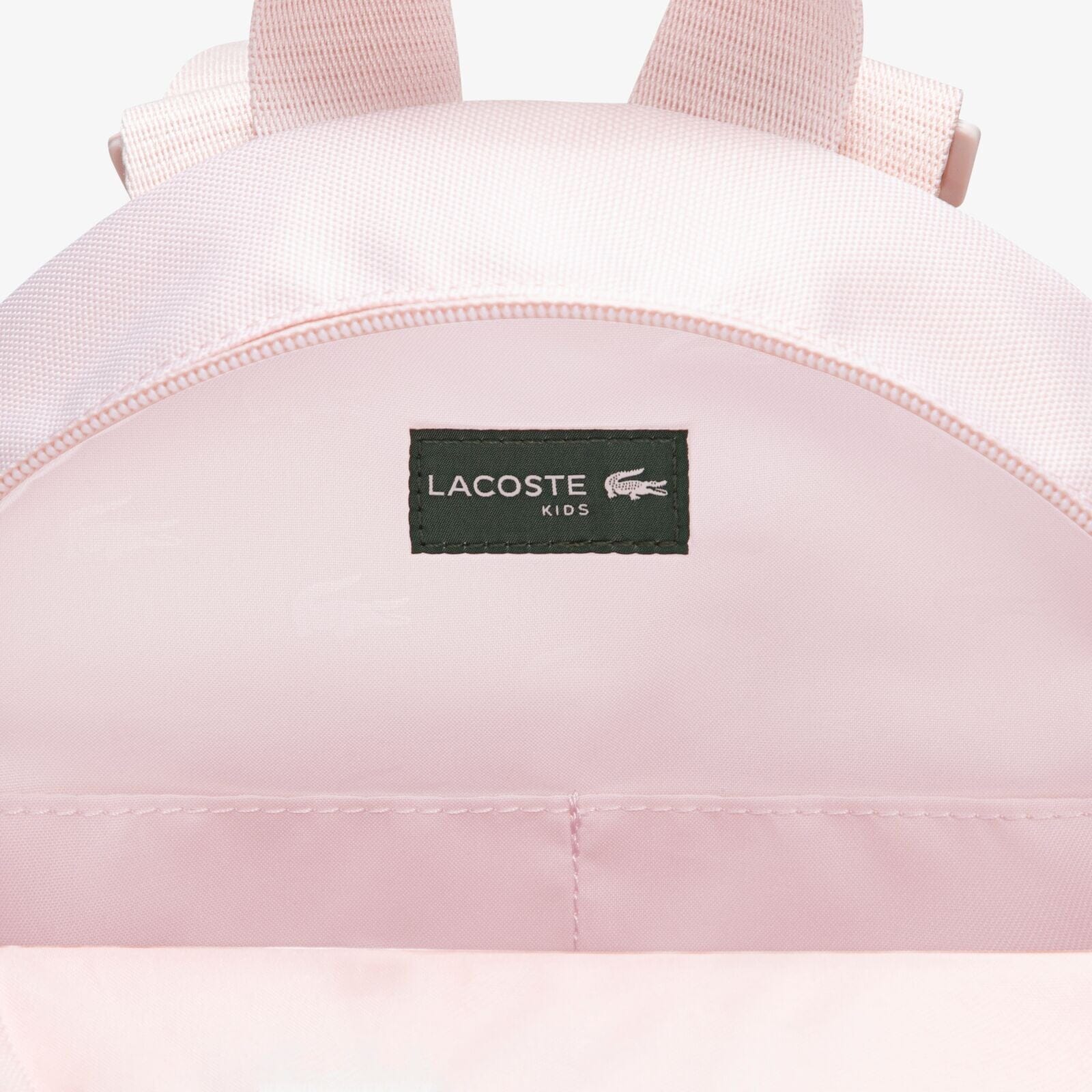 Lacoste Kids kleiner Rucksack rosa mit flauschigem Krokodil-Logo Rucksäcke Lacoste