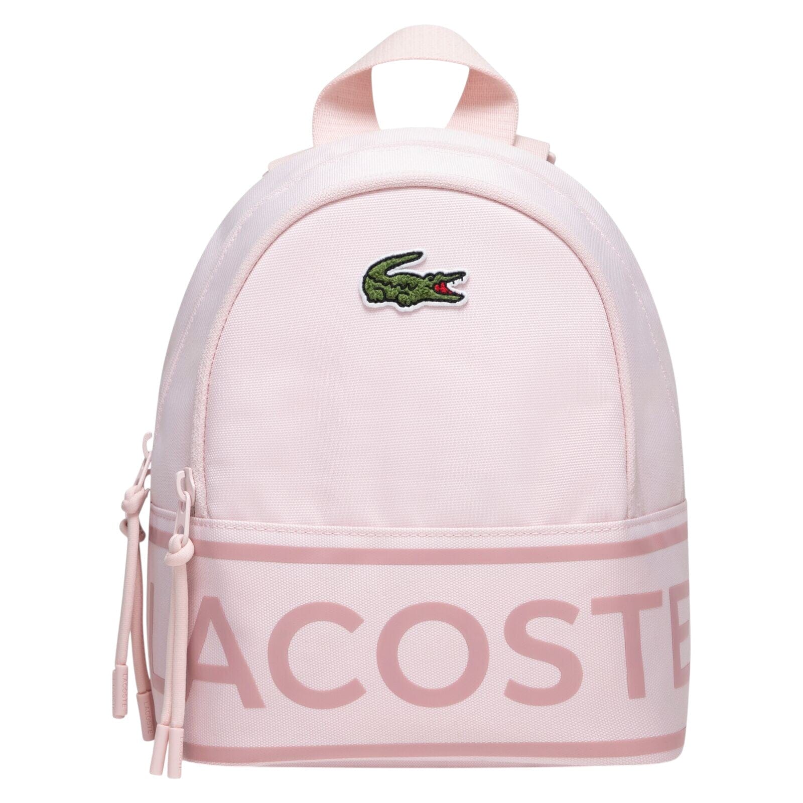 Lacoste Kids kleiner Rucksack rosa mit flauschigem Krokodil-Logo Rucksäcke Lacoste
