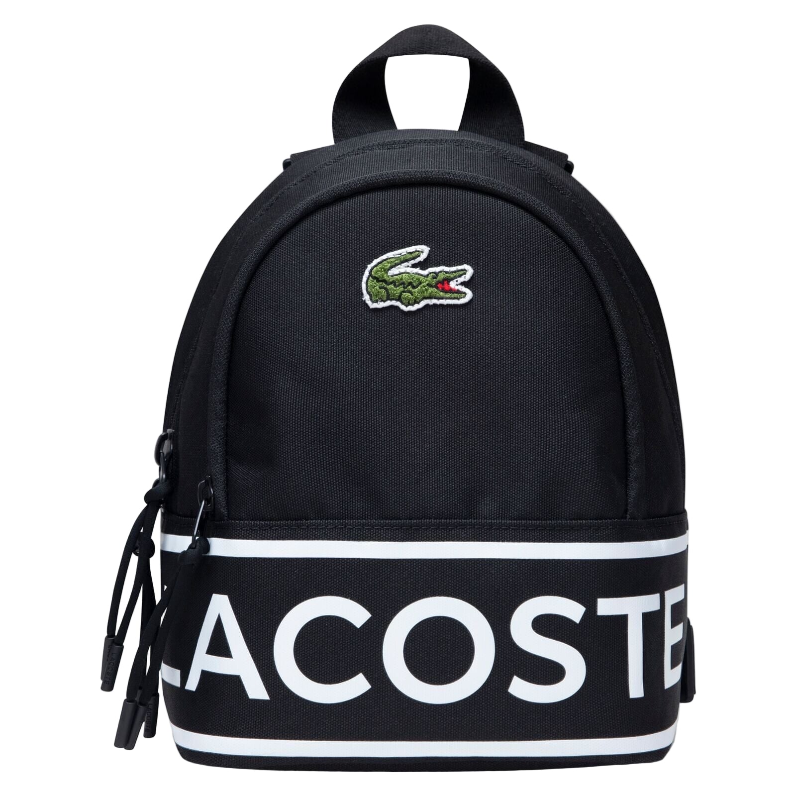 Lacoste Kids kleiner Rucksack rschwarz mit flauschigem Krokodil-Logo Rucksäcke Lacoste