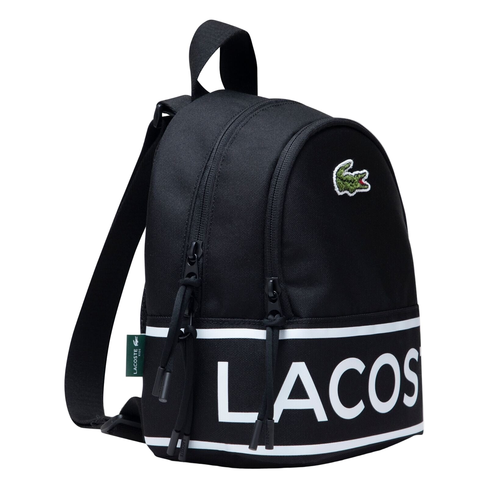 Lacoste Kids kleiner Rucksack rschwarz mit flauschigem Krokodil-Logo Rucksäcke Lacoste