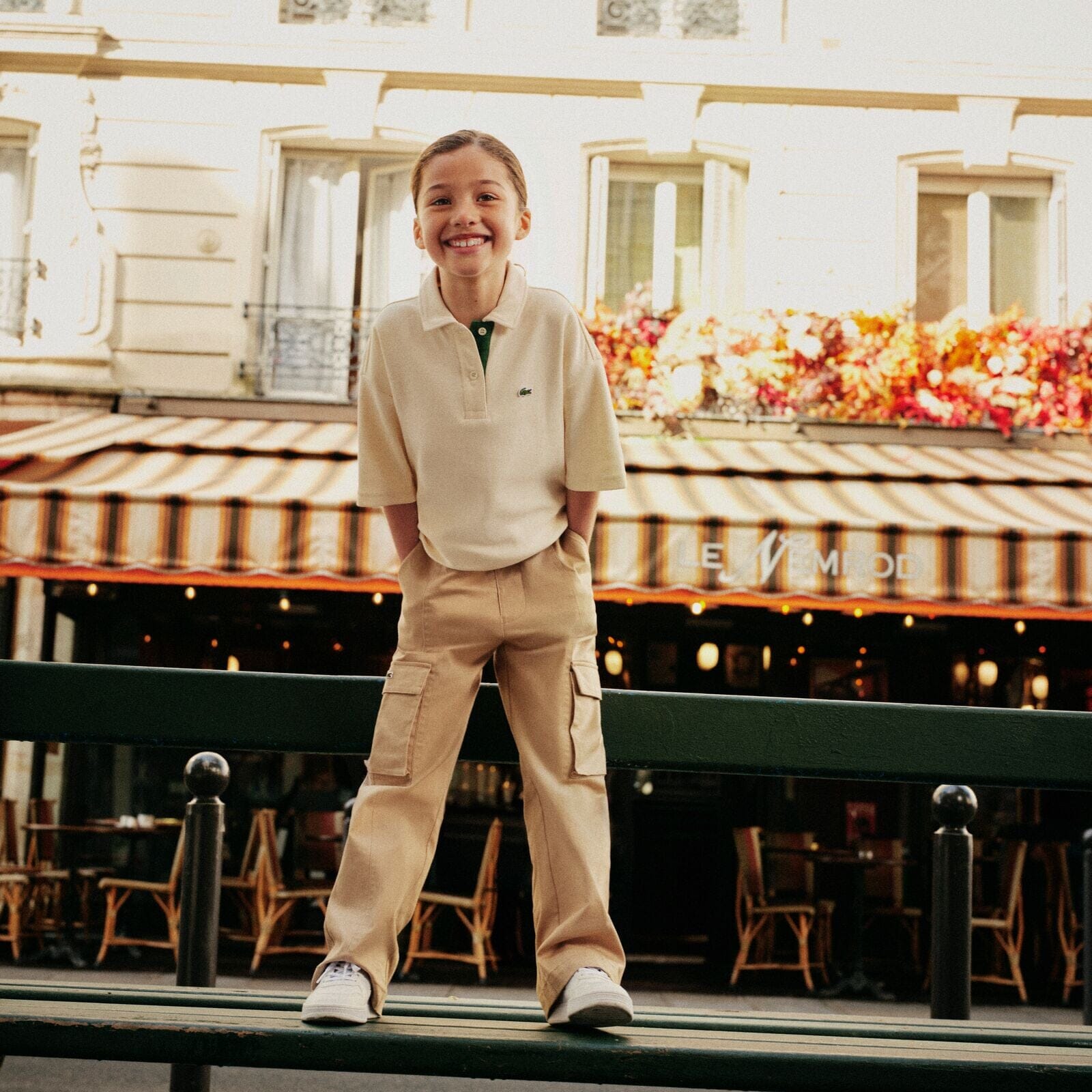 Lacoste Kids Polo – Oversized, Creme T-Shirt Lacoste