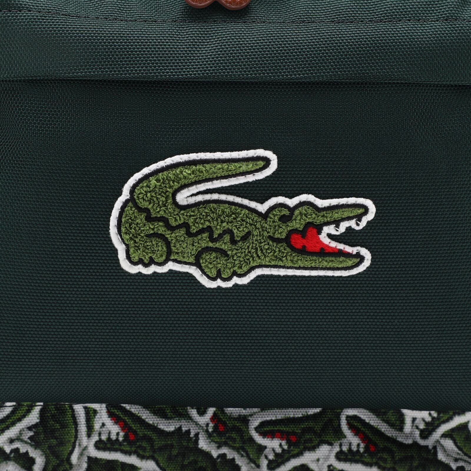 Lacoste Kids Rucksack grün allover Krokodil-Print Rucksäcke Lacoste