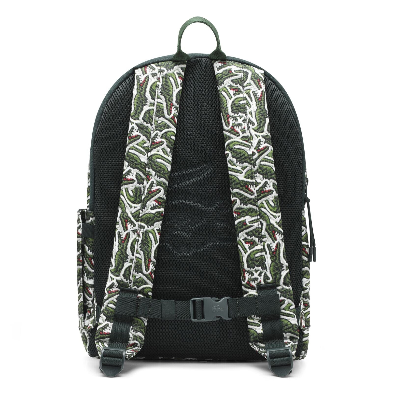 Lacoste Kids Rucksack grün allover Krokodil-Print Rucksäcke Lacoste