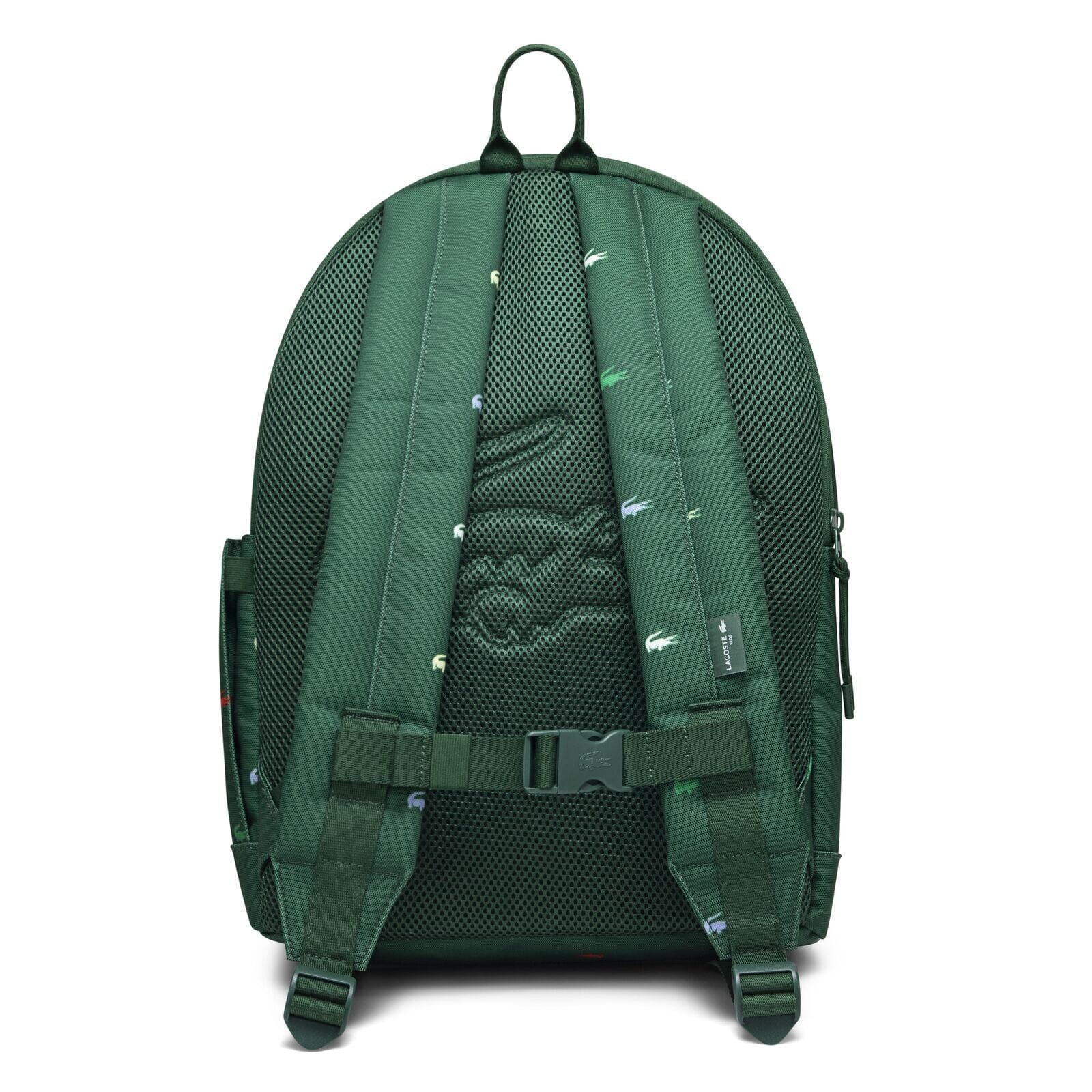 LACOSTE Kids Rucksack Grün mit allover Krokodil - Print 43cm x 31cm x 15cm Rucksäcke Lacoste