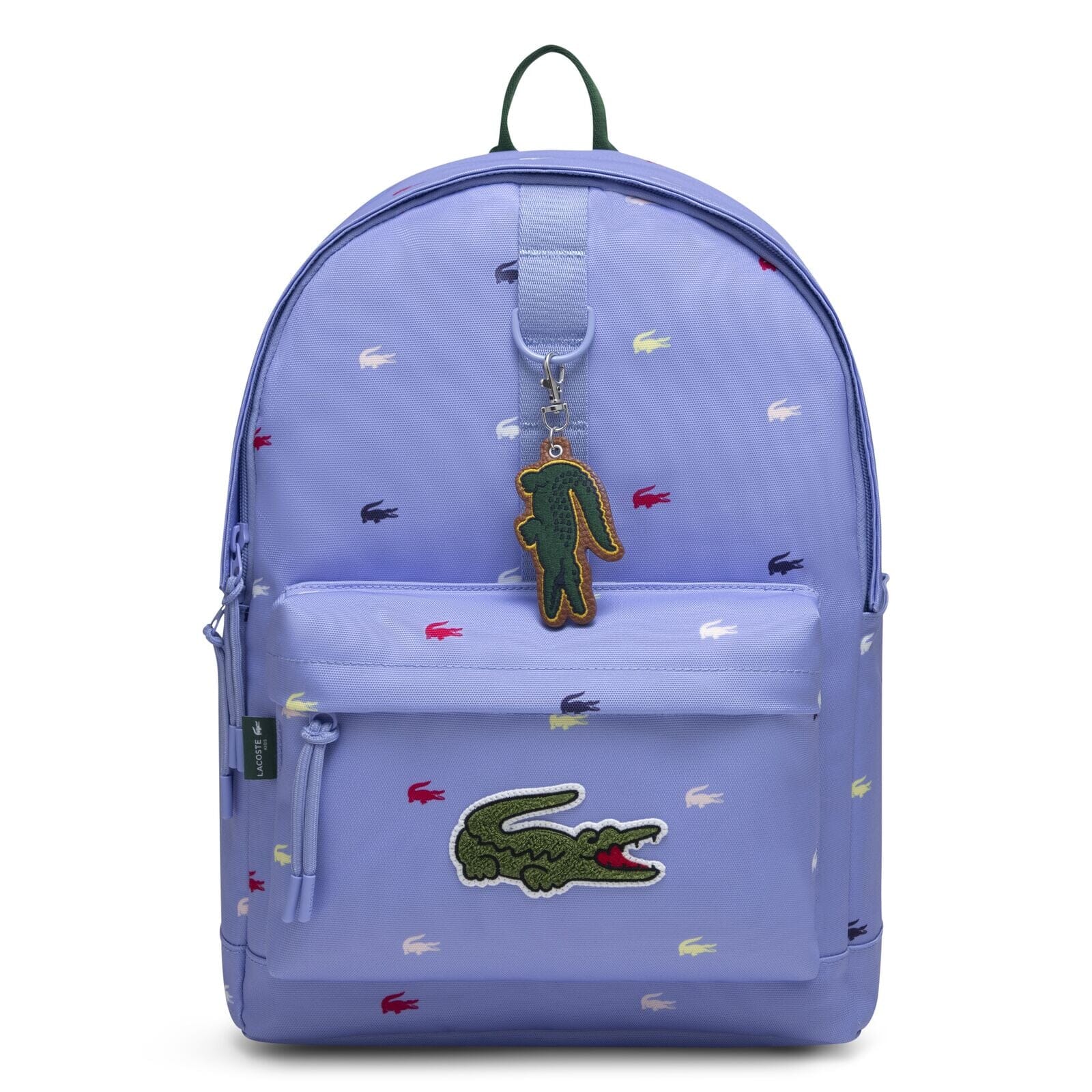 LACOSTE Kids Rucksack hellblau / flieder mit allover Krokodil - Print 43cm x 31cm x 15cm Rucksäcke Lacoste