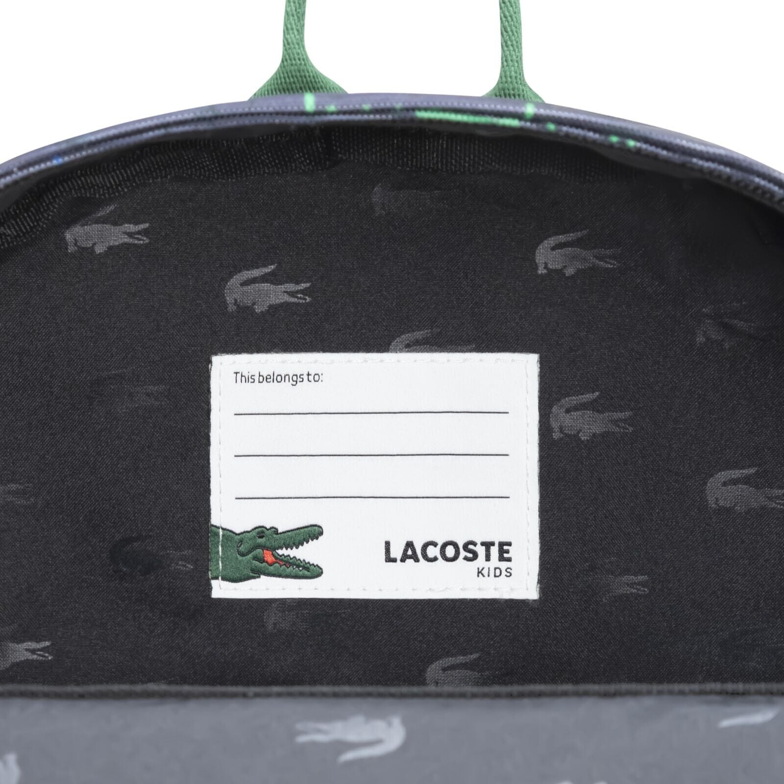 Lacoste Kids Rucksack marine mit lustigem Krokodil-Print Rucksäcke Lacoste
