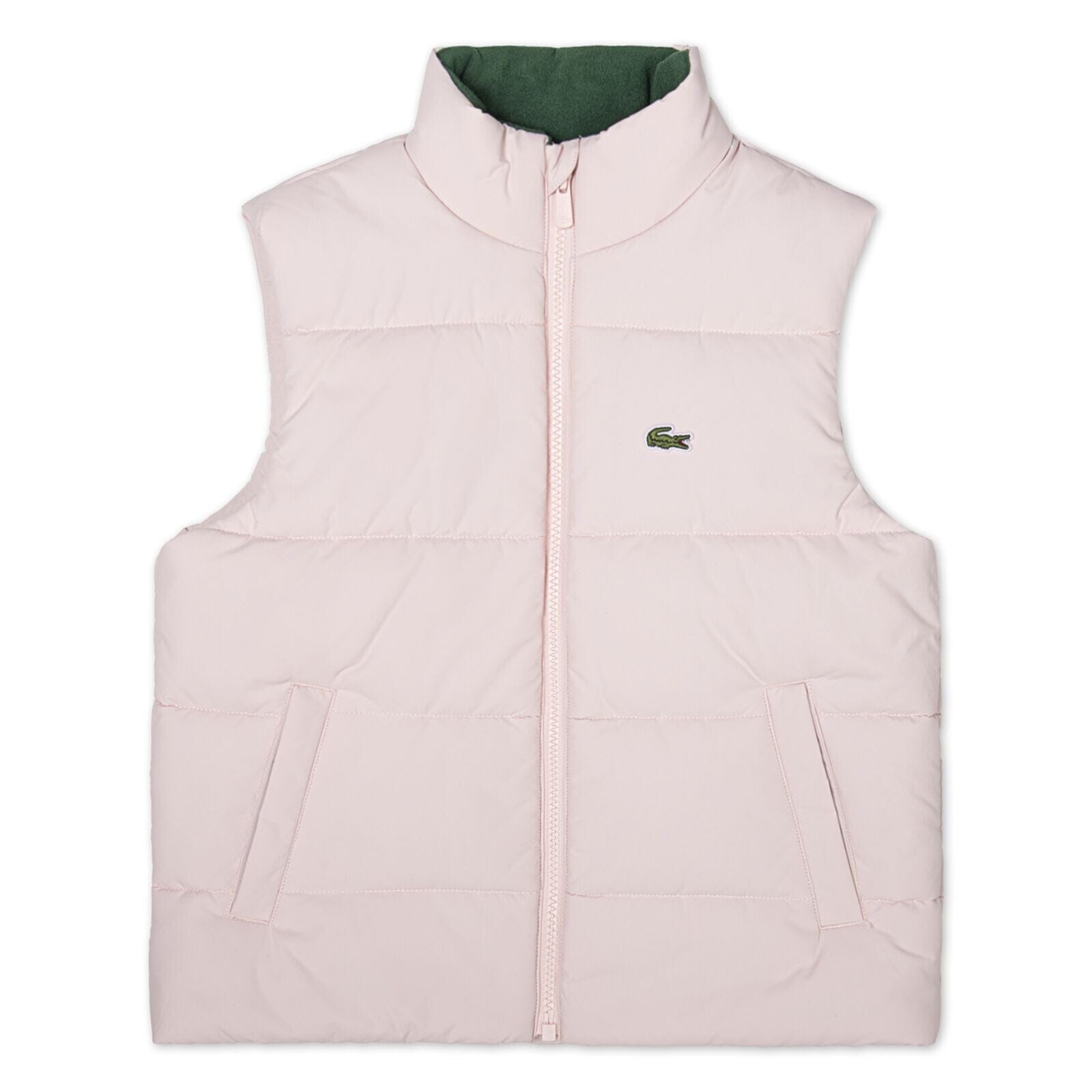 Lacoste Kids Steppweste Weste rosa mit Fleecefutter aus recyceltem Polyester Westen Lacoste