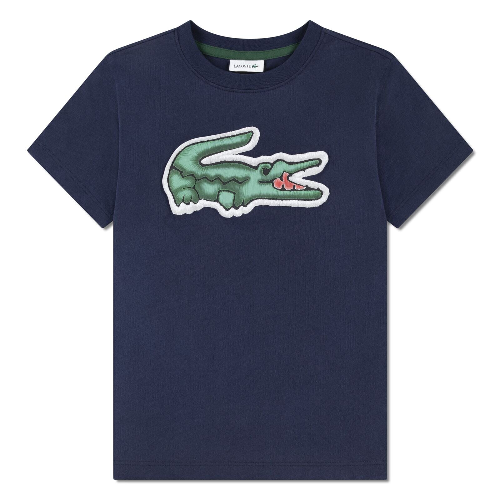 LACOSTE Kids T-Shirt „Big Croc“ – Blau T-Shirt Lacoste 4 Jahre (98-104)