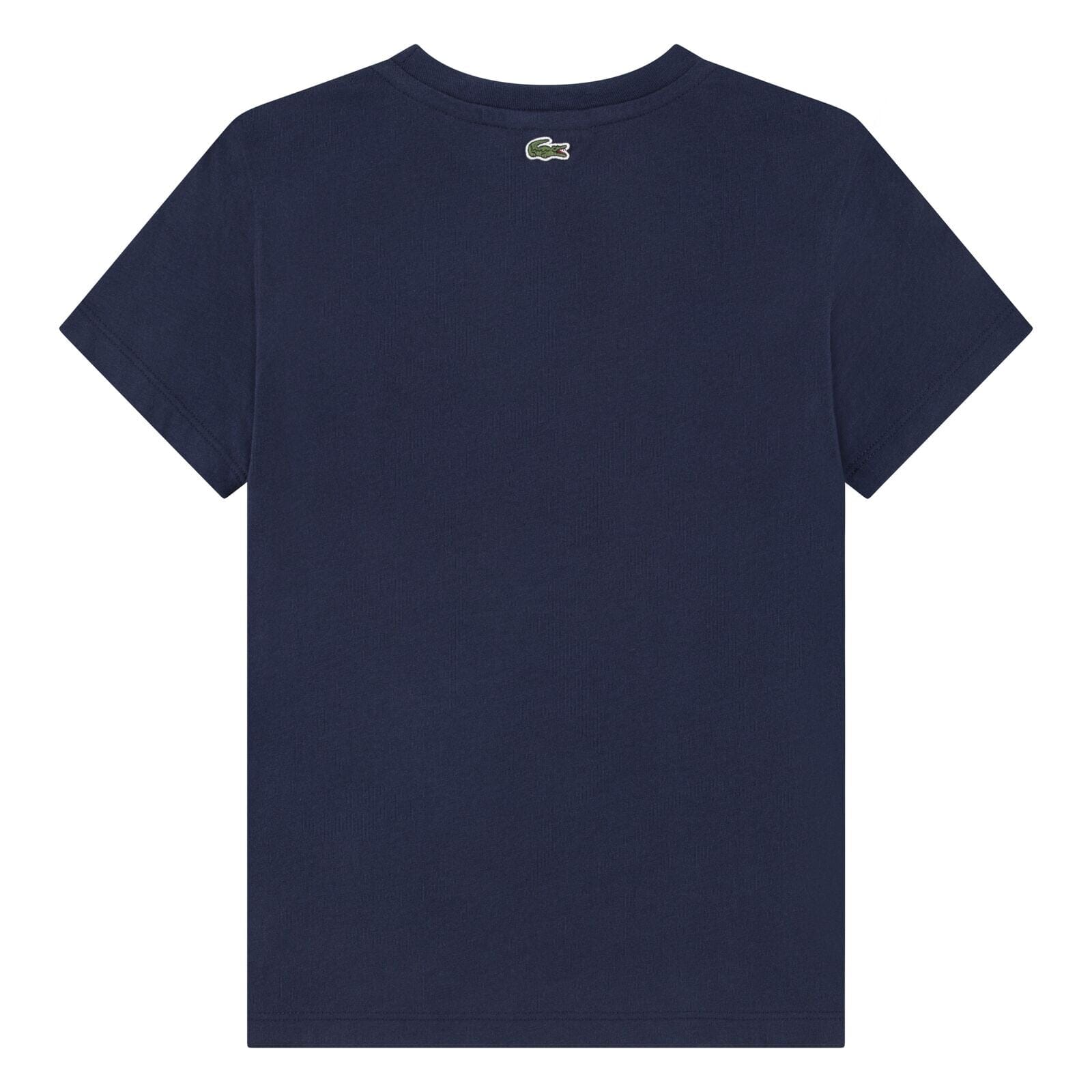 LACOSTE Kids T-Shirt „Big Croc“ – Blau T-Shirt Lacoste