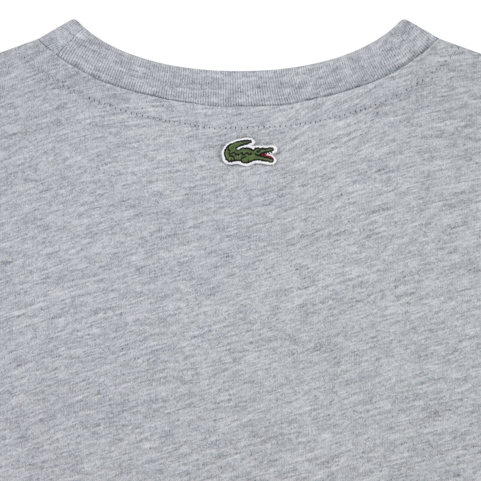 LACOSTE Kids T-Shirt „Big Croc“ – grau meliert T-Shirt Lacoste