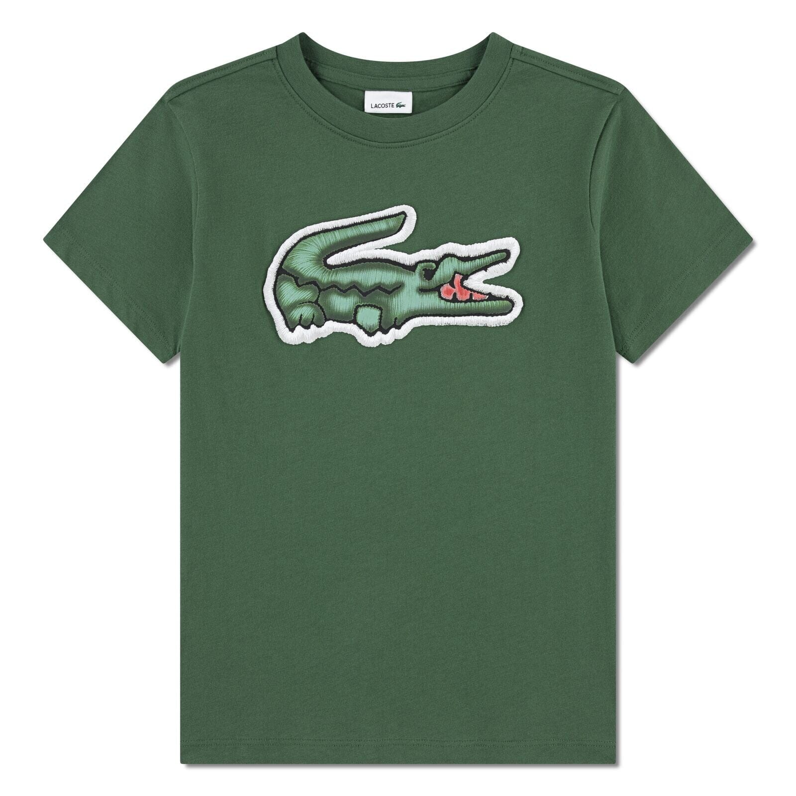 LACOSTE Kids T-Shirt „Big Croc“ – grün T-Shirt Lacoste 6 Jahre (110-116)