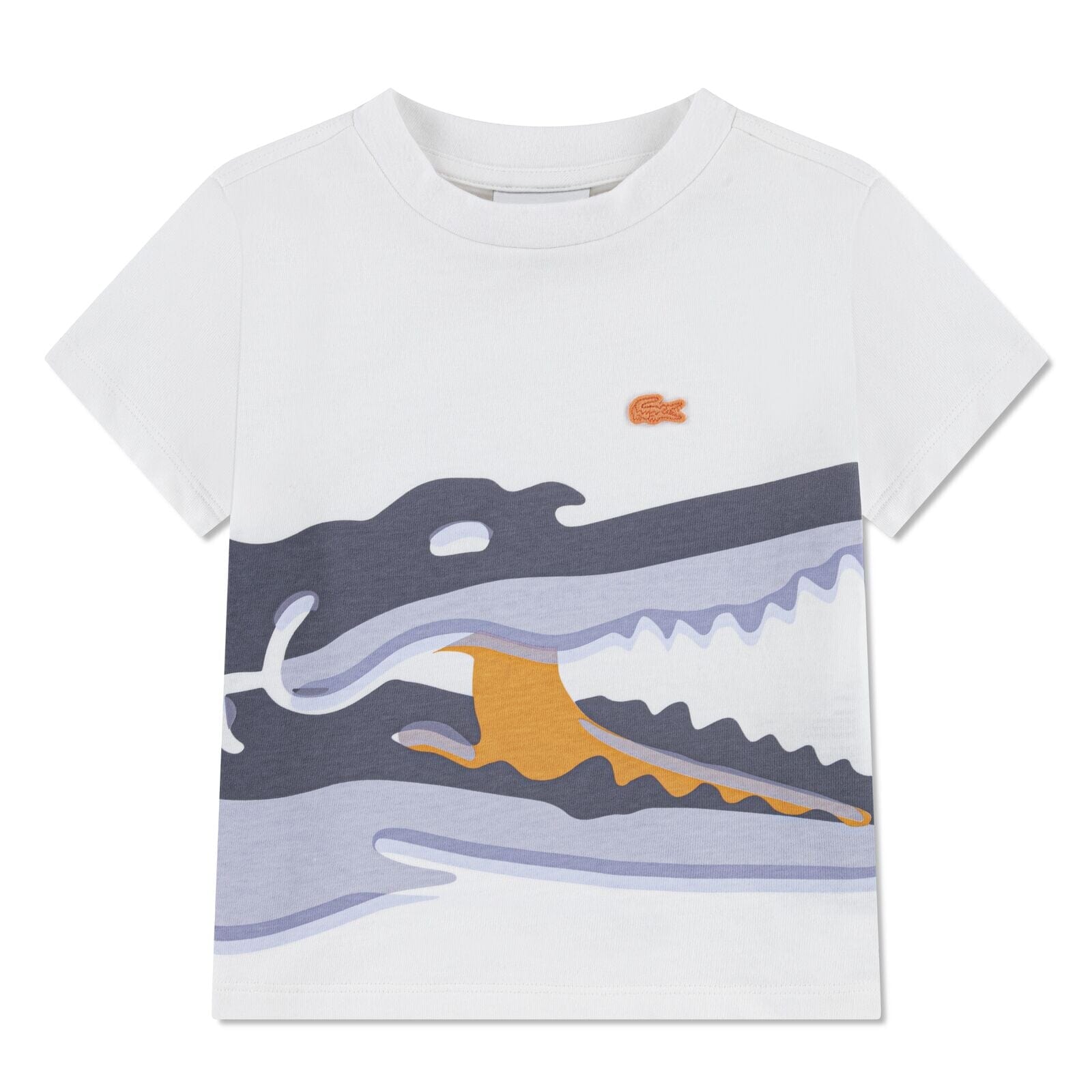 Lacoste Kids T-Shirt “Watercolor Croc” – Weiß T-Shirt Lacoste 4 Jahre (98-104)