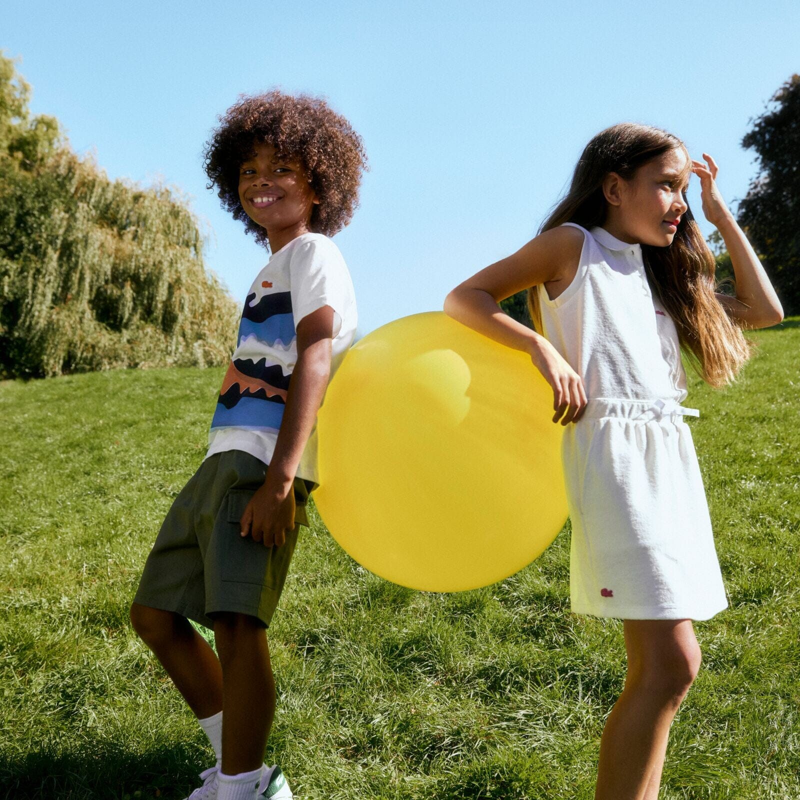 Lacoste Kinder-Rock aus Frottee – weiß Kleider Lacoste