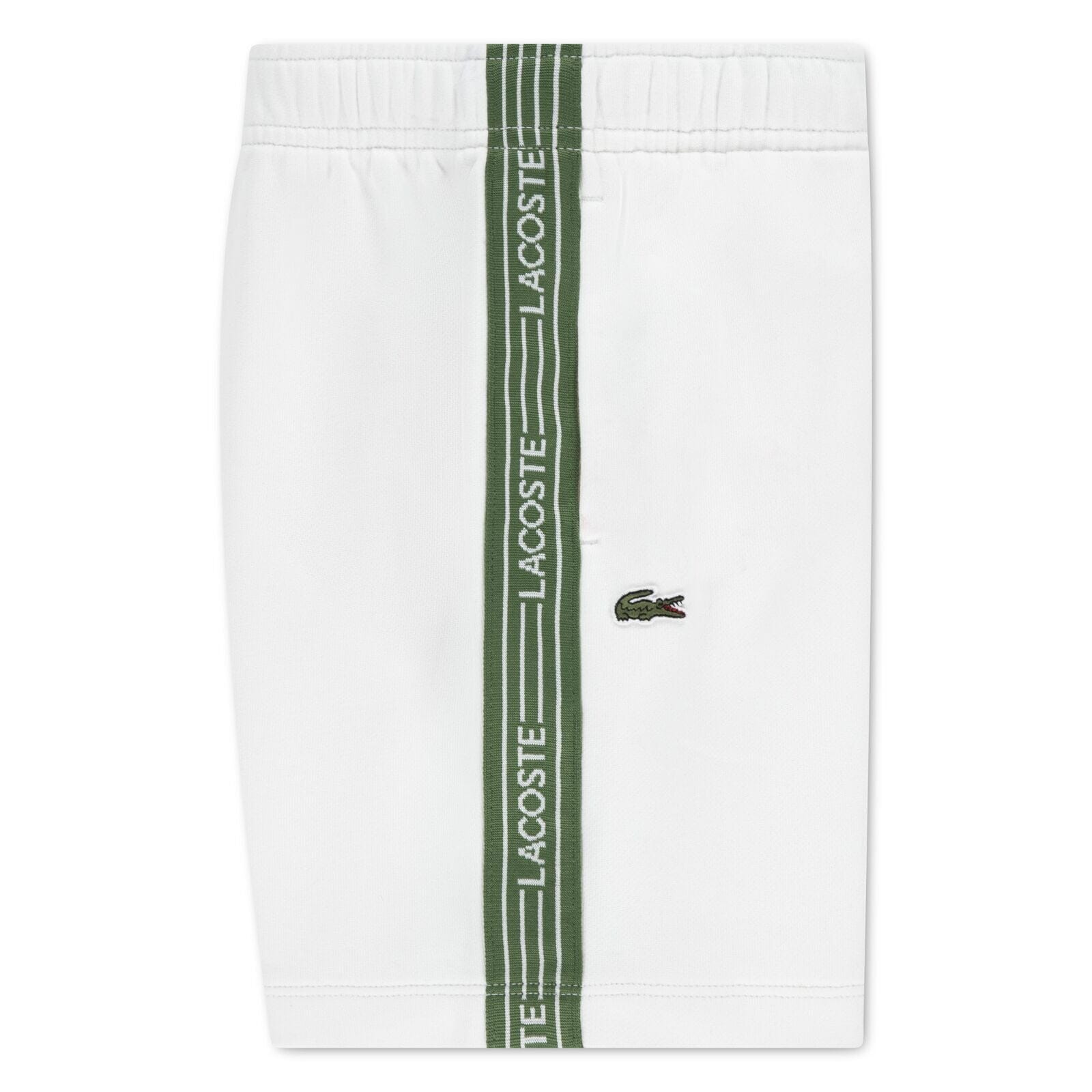 Lacoste Kinder Shorts mit Logo-Seitenstreifen in Weiß Shorts Lacoste