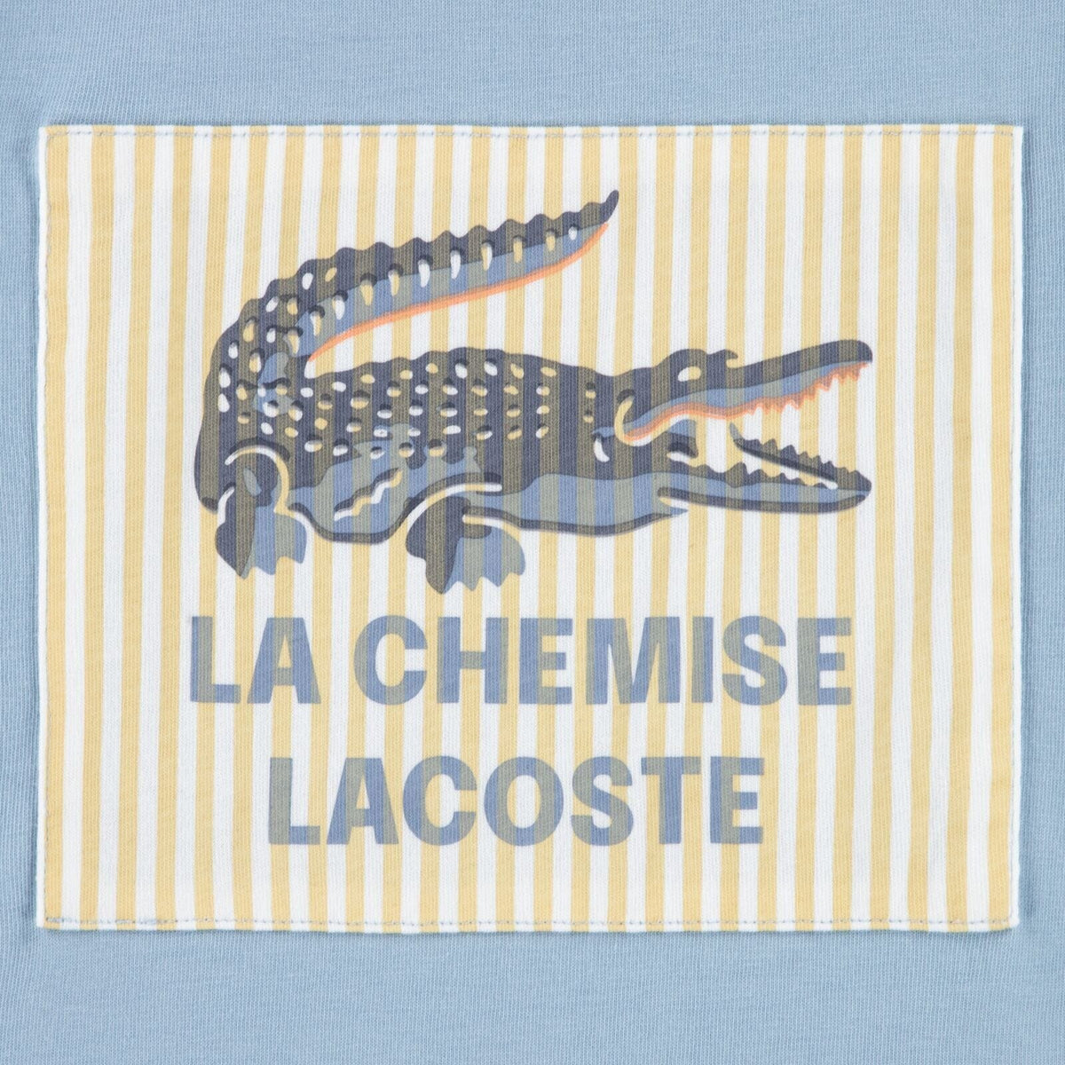 Lacoste Kinder T-Shirt – Applique-Print hellblau CHAMBRAY T-Shirt Lacoste