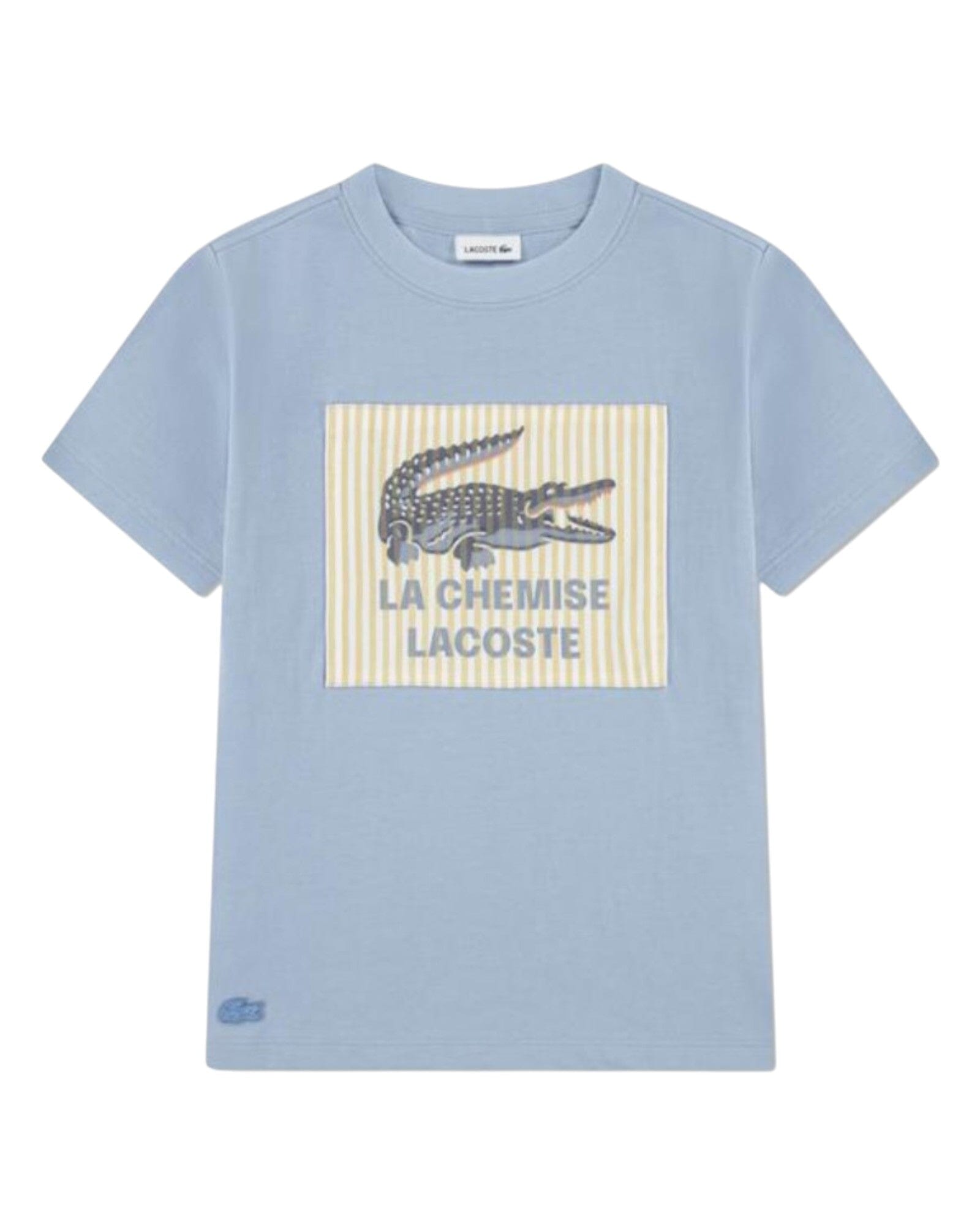 Lacoste Kinder T-Shirt – Applique-Print hellblau CHAMBRAY T-Shirt Lacoste 8 Jahre (122-128)