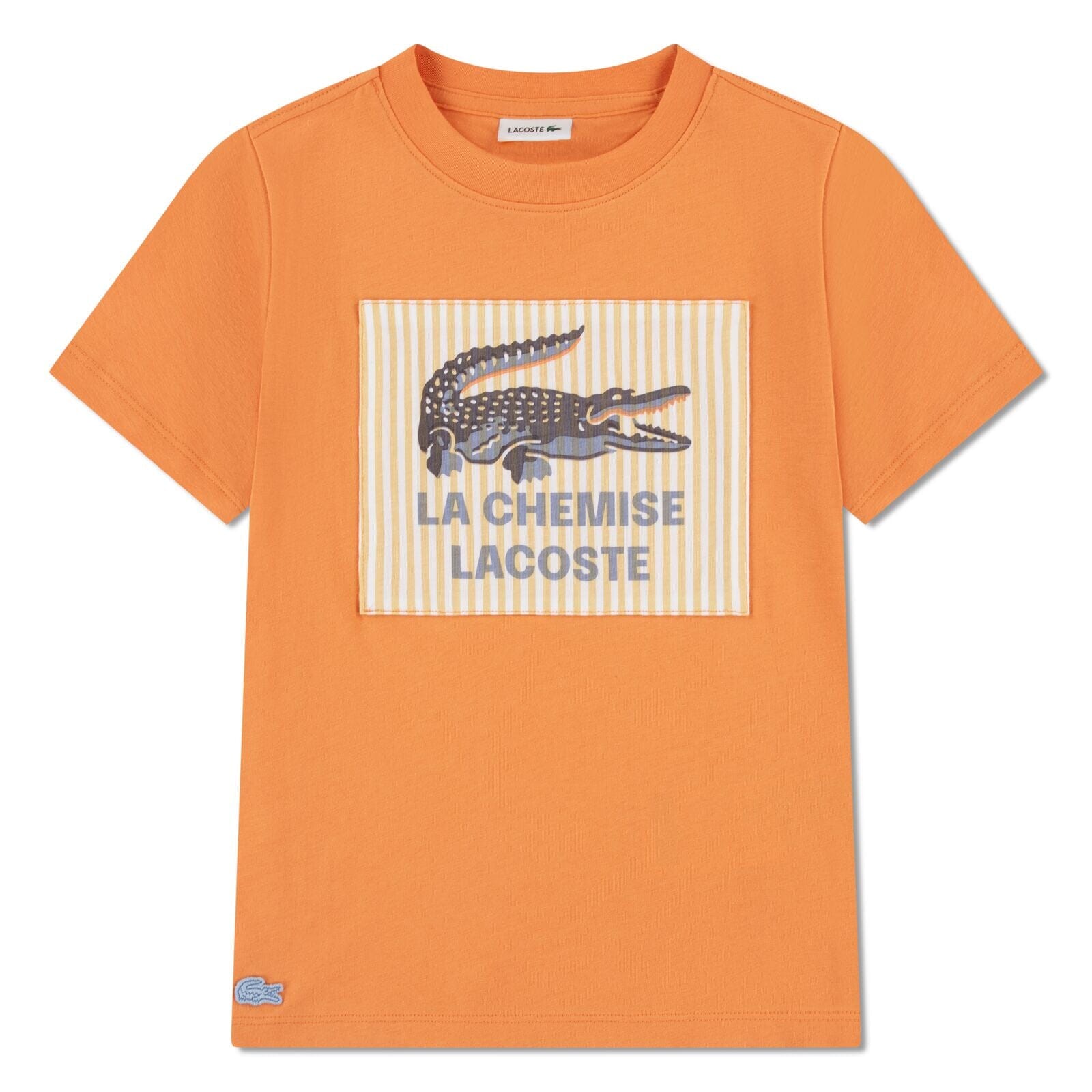 Lacoste Kinder T-Shirt – Applique-Print Orange T-Shirt Lacoste 4 Jahre (98-104)