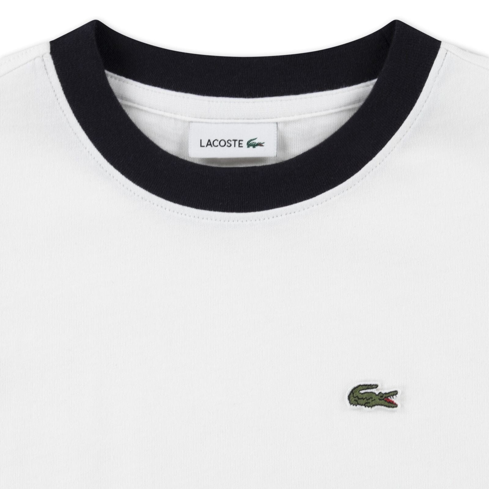 Lacoste Kinder-T-Shirt Jersey – weiß/schwarz T-Shirt Lacoste