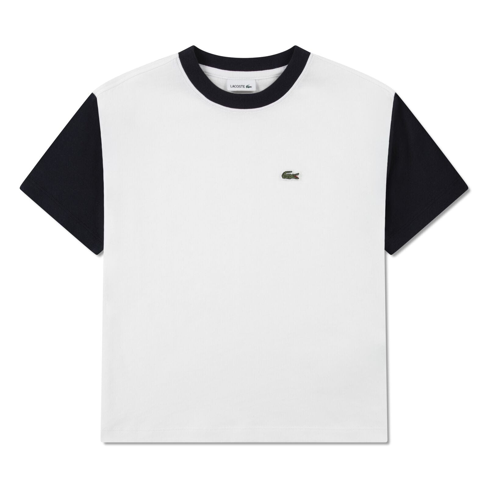 Lacoste Kinder-T-Shirt Jersey – weiß/schwarz T-Shirt Lacoste 6 Jahre (110-116)