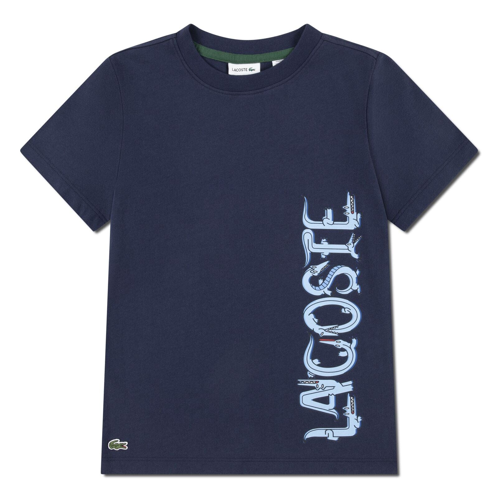 Lacoste Kinder T-Shirt mit Seiten-Logo – Navy T-Shirt Lacoste 4 Jahre (98-104)