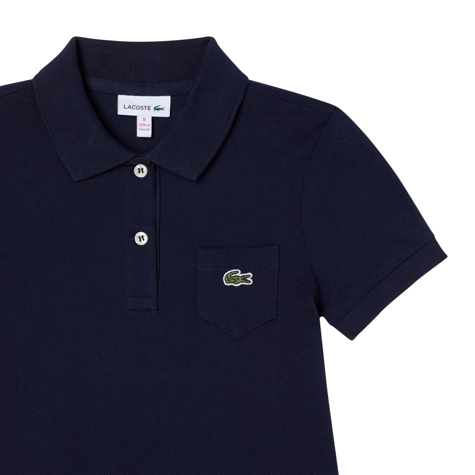Lacoste Mädchen-Polokleid aus Petit Piqué – Marineblau Kleider Lacoste
