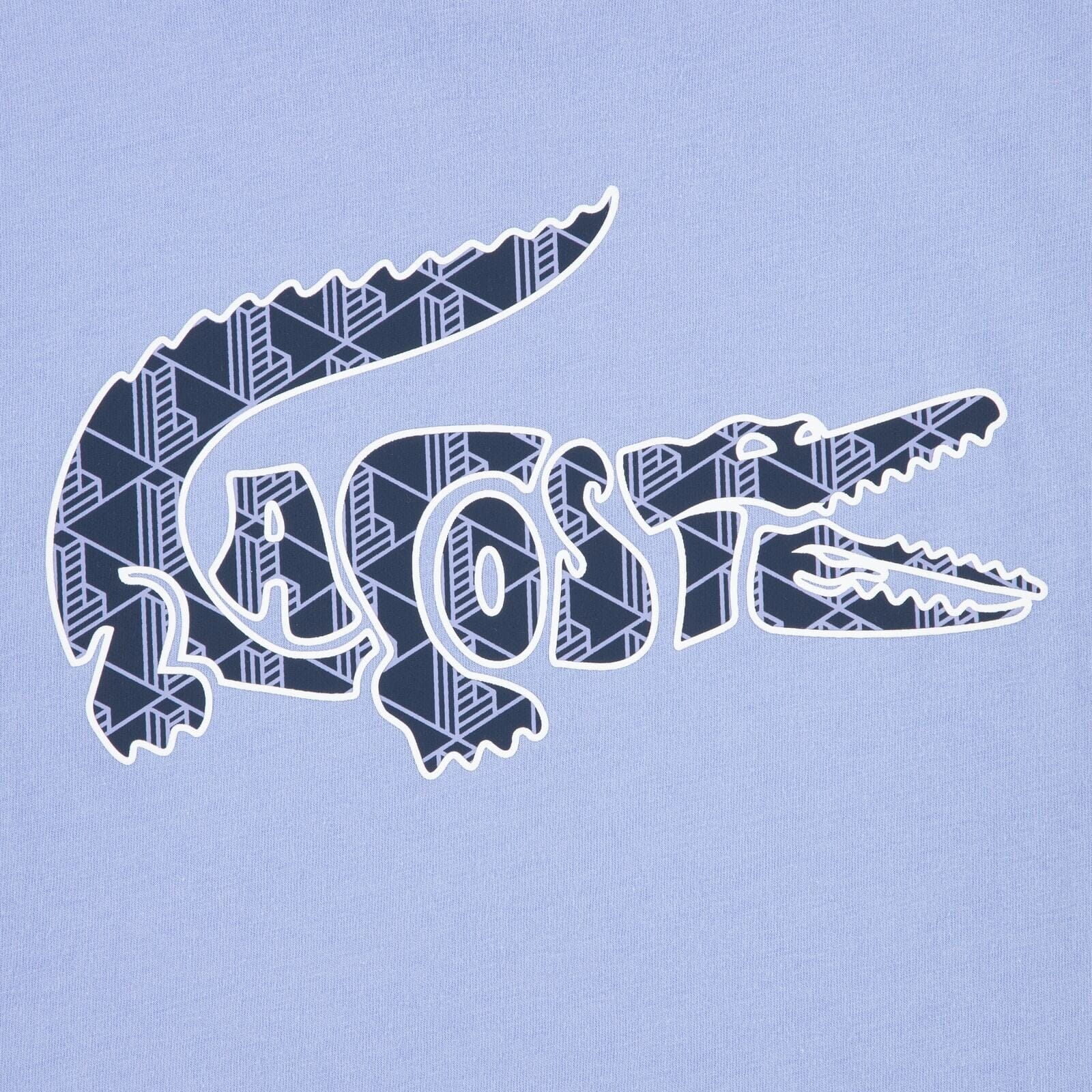 Lacoste Mädchen-T-Shirt mit großem Monogramm-Krokodil – Lila T-Shirt Lacoste