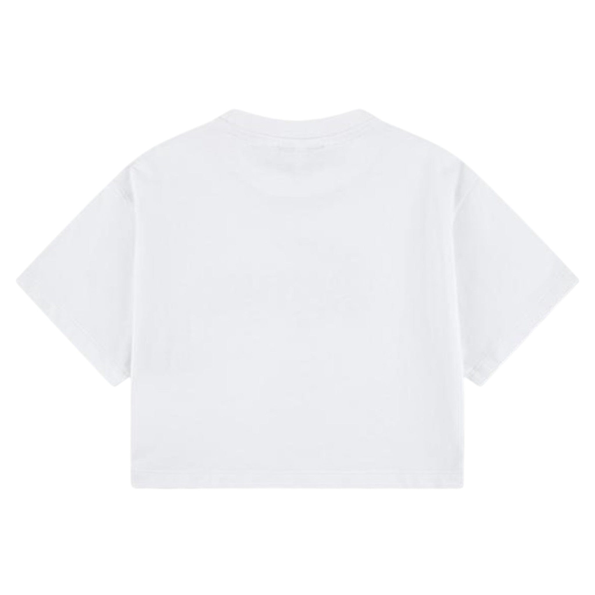 Lacoste Mädchen-T-Shirt mit großem Monogramm-Krokodil weiß beige – LIONNE T-Shirt Lacoste