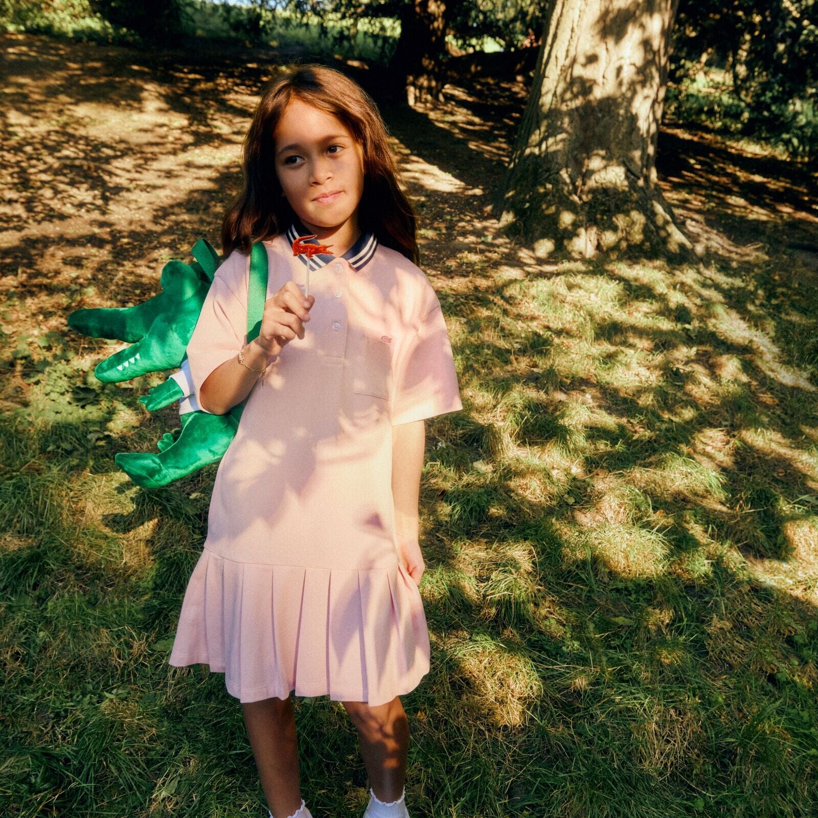 Lacoste Plüsch-Krokodil Rucksack für Kinder – Grün Rucksäcke Lacoste