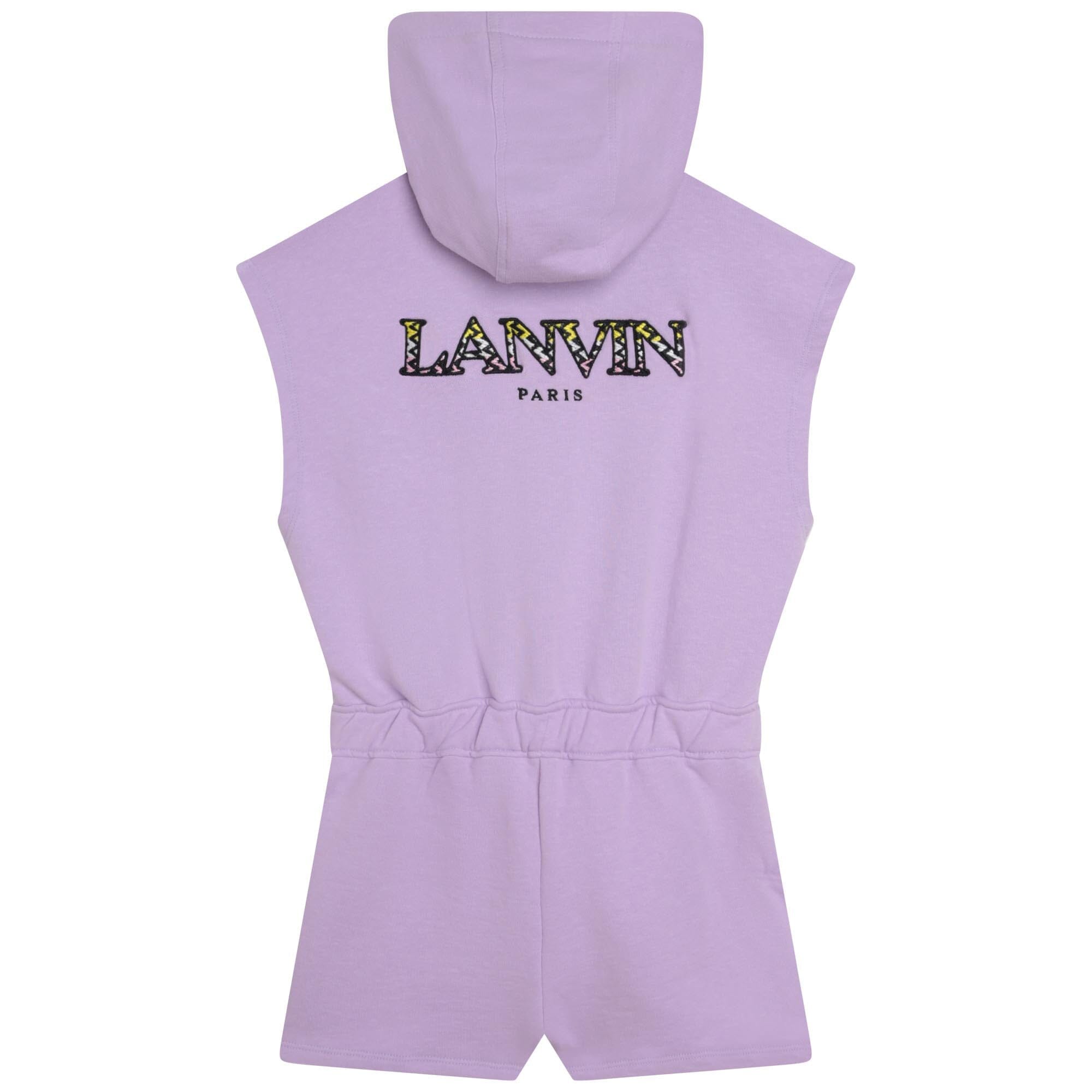 Lanvin Designer Bodysuit lila mit gesticktem Logo Bodysuit Lanvin