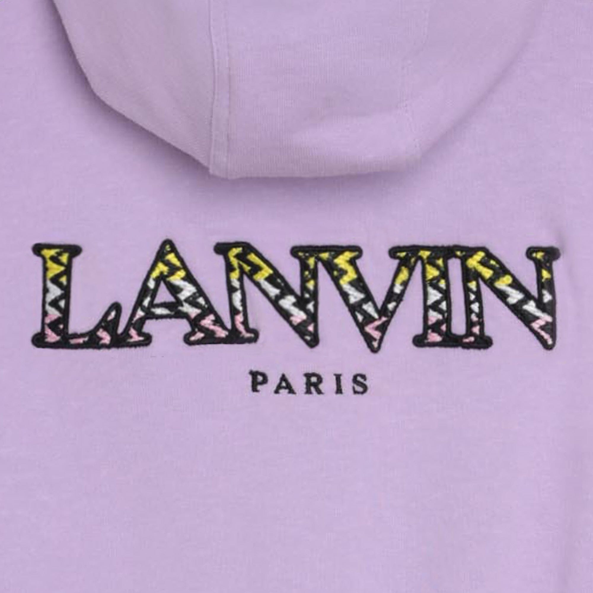 Lanvin Designer Bodysuit lila mit gesticktem Logo Bodysuit Lanvin