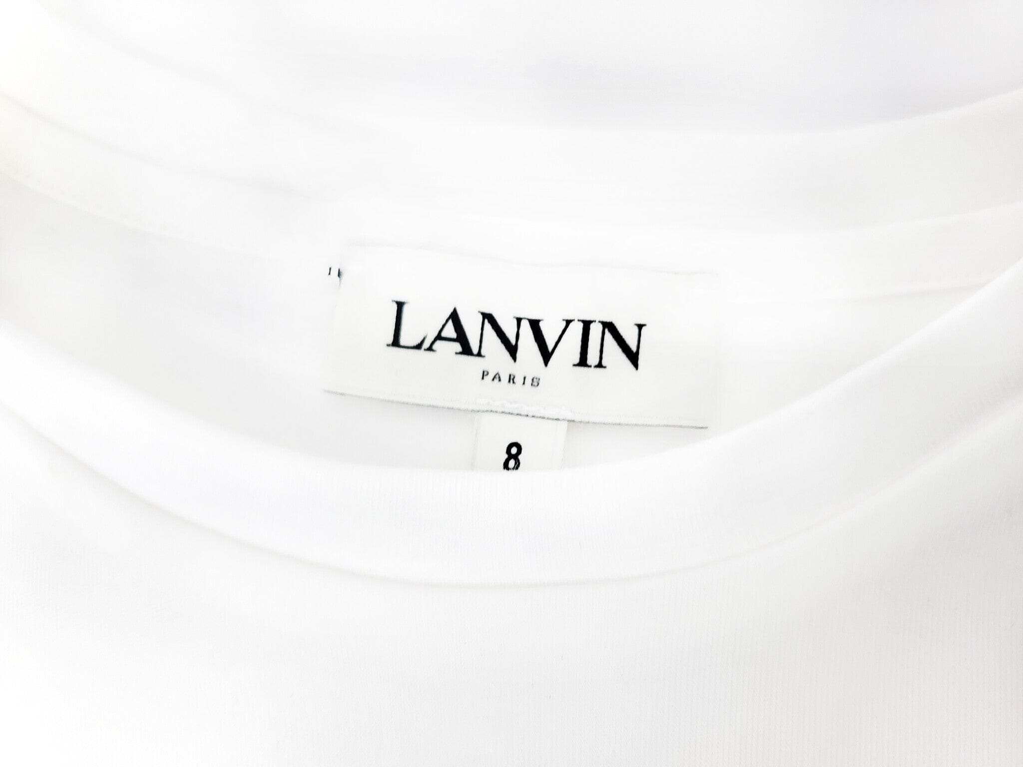 Lanvin Longsleeve weiß mit Logo und Leopardenmotiv Rundhals Langarm - Copy Langarmshirt Lanvin