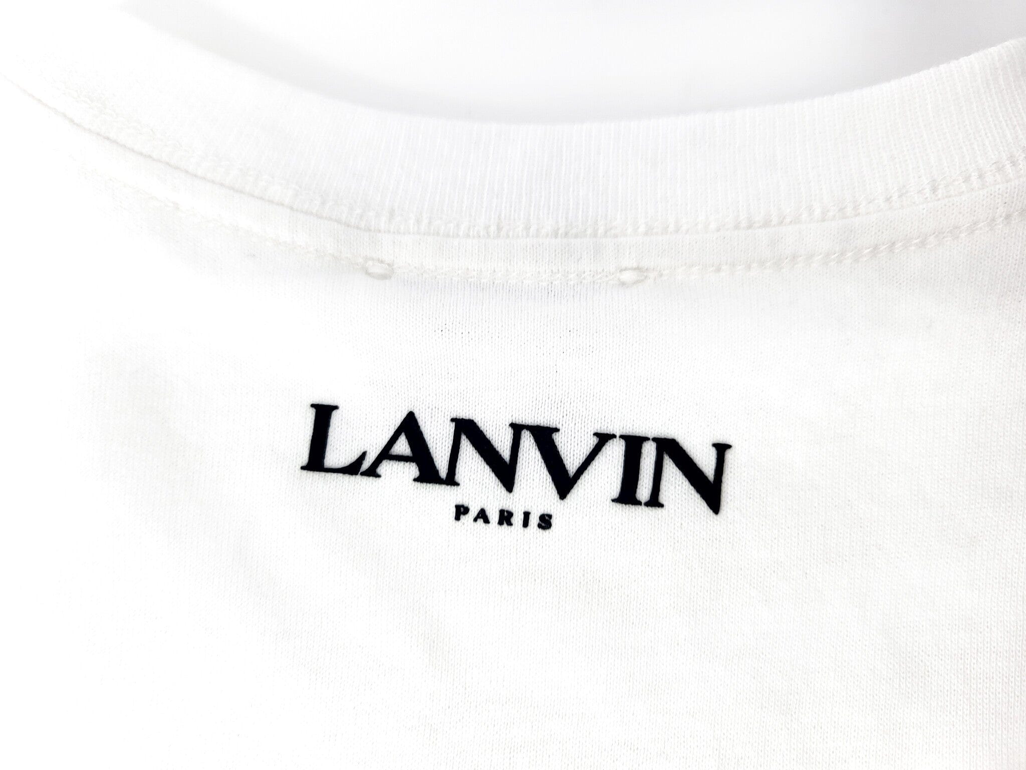 Lanvin T-Shirt weiß mit Logo und Skater-Motiv in neumodischer Schrift "skate for fun not for fame" T-Shirt Lanvin