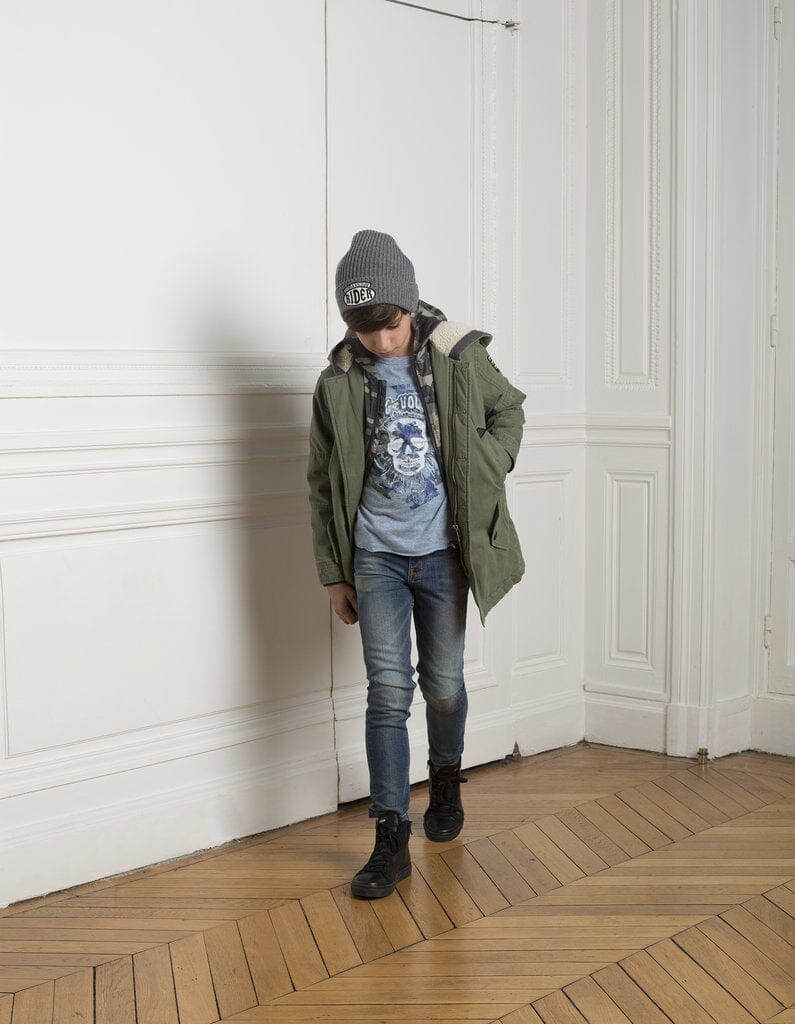 Zadig & Voltaire Kids Mütze grau mit Logopatch Mütze Zadig & Voltaire