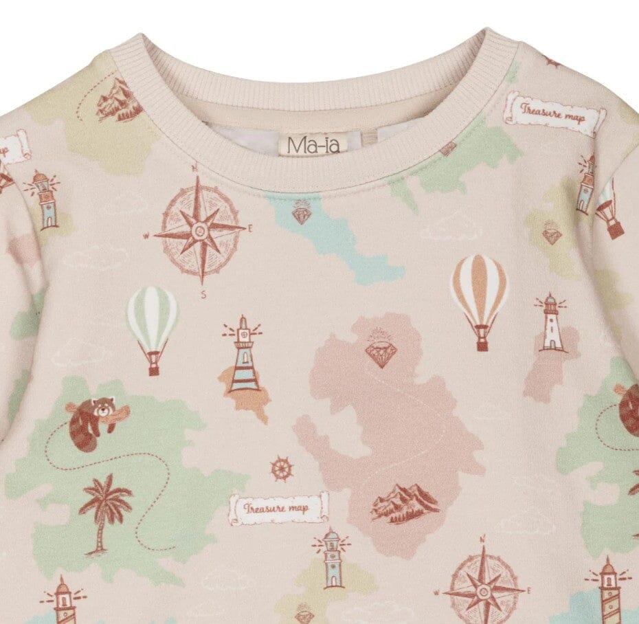 Ma-ia Family Sweatshirt „Route“ Beige Sweatshirt Ma-ia Familiy