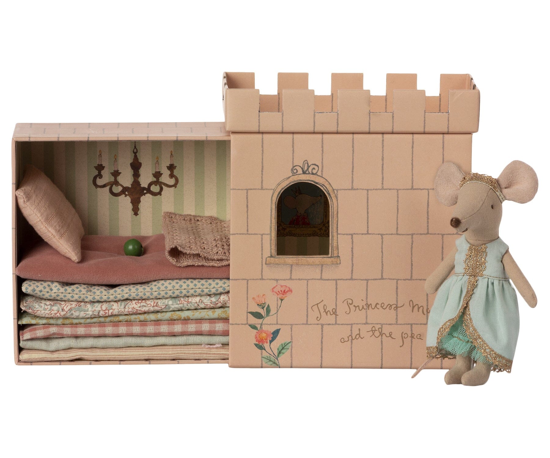 Maileg Big Sister Maus Prinzessin auf der Erbse mit grünem Kleid Kuscheltiere Maileg