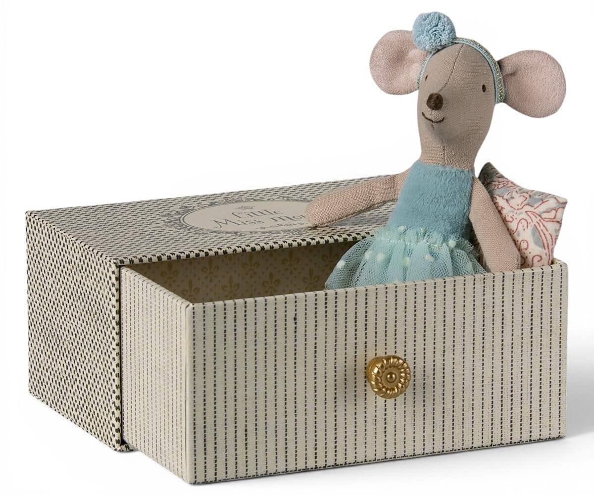 Maileg Little Miss Mouse - Mäuse-Tänzerin in Streichholzschachtel Kuscheltiere Maileg