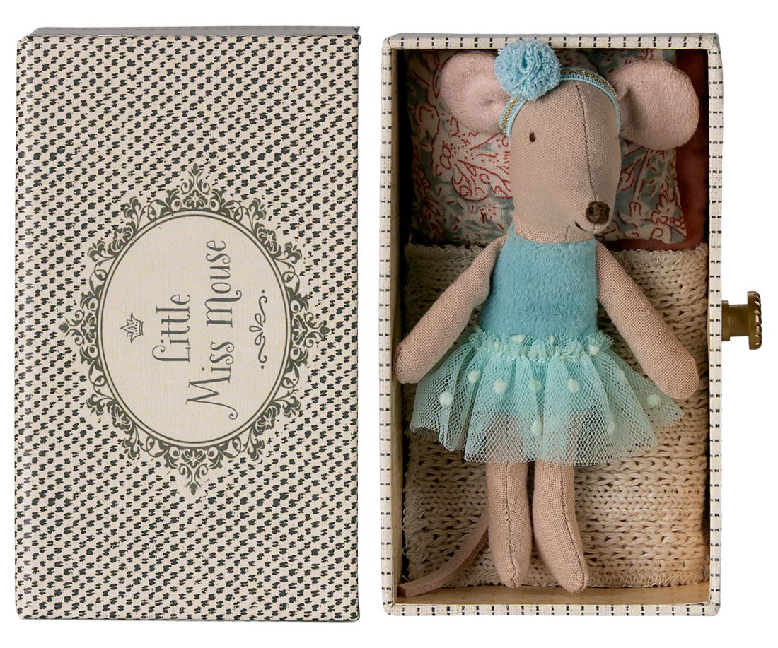 Maileg Little Miss Mouse - Mäuse-Tänzerin in Streichholzschachtel Kuscheltiere Maileg
