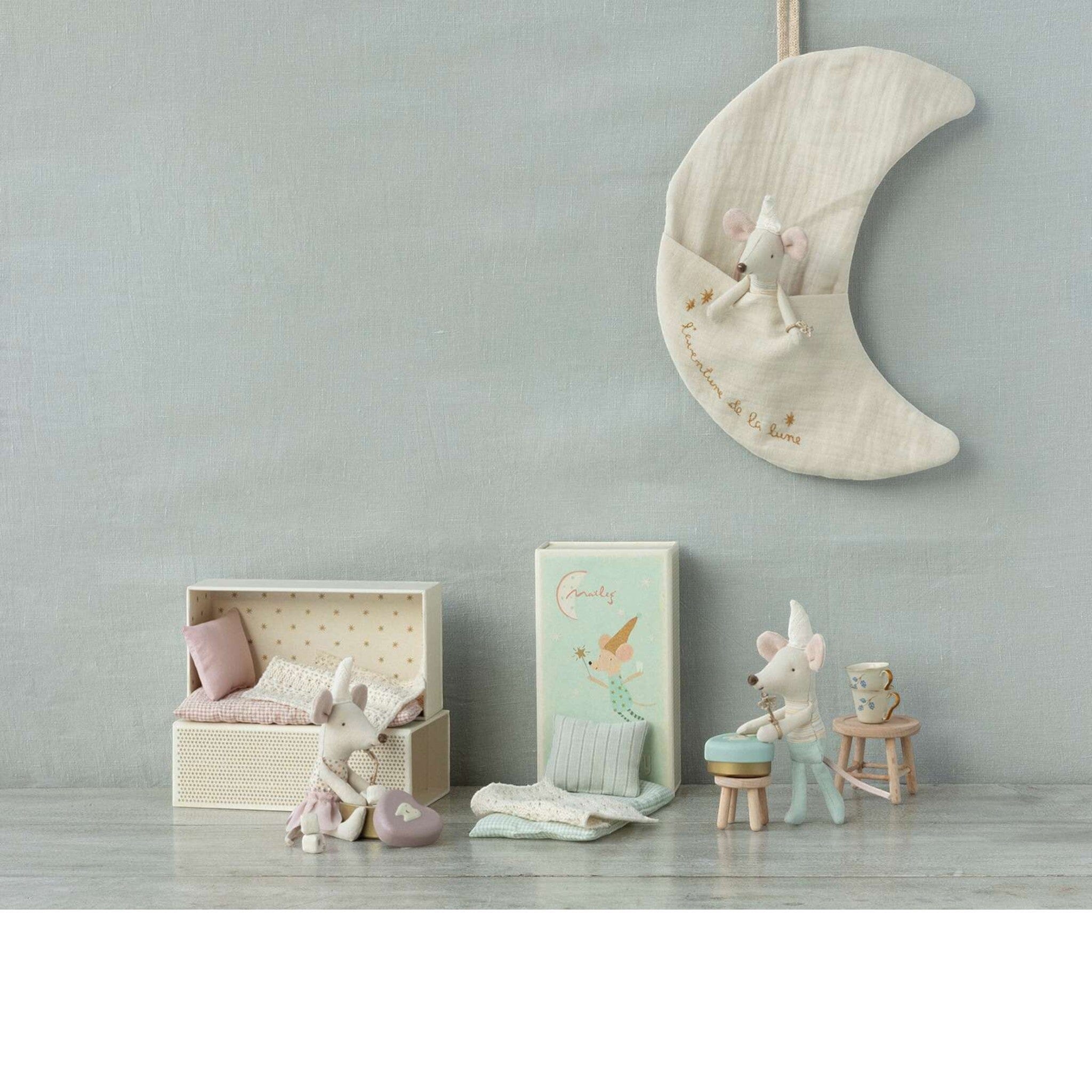 Maileg Mond-Aufhänger „L’aventure de la lune“ Aufbewahrung Maileg