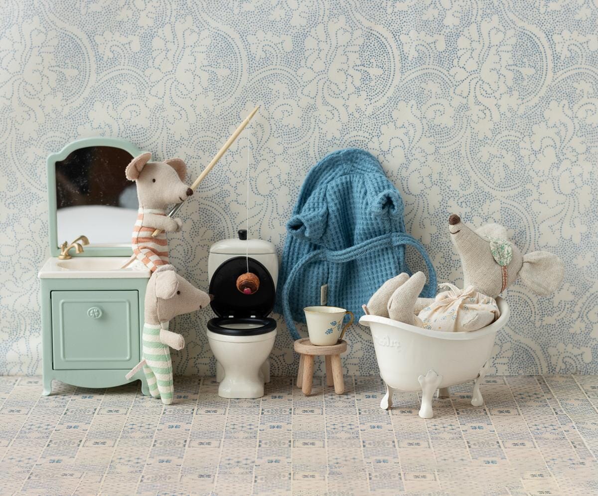 Maileg nostalgische Badewanne in Creme, 10cm Kuscheltiere Maileg
