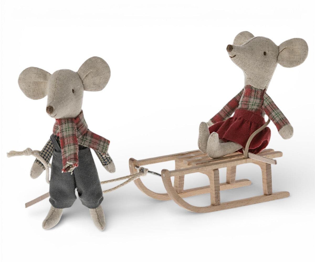 Maileg Schlitten für Maus (Holz/Metall) Kuscheltiere Maileg