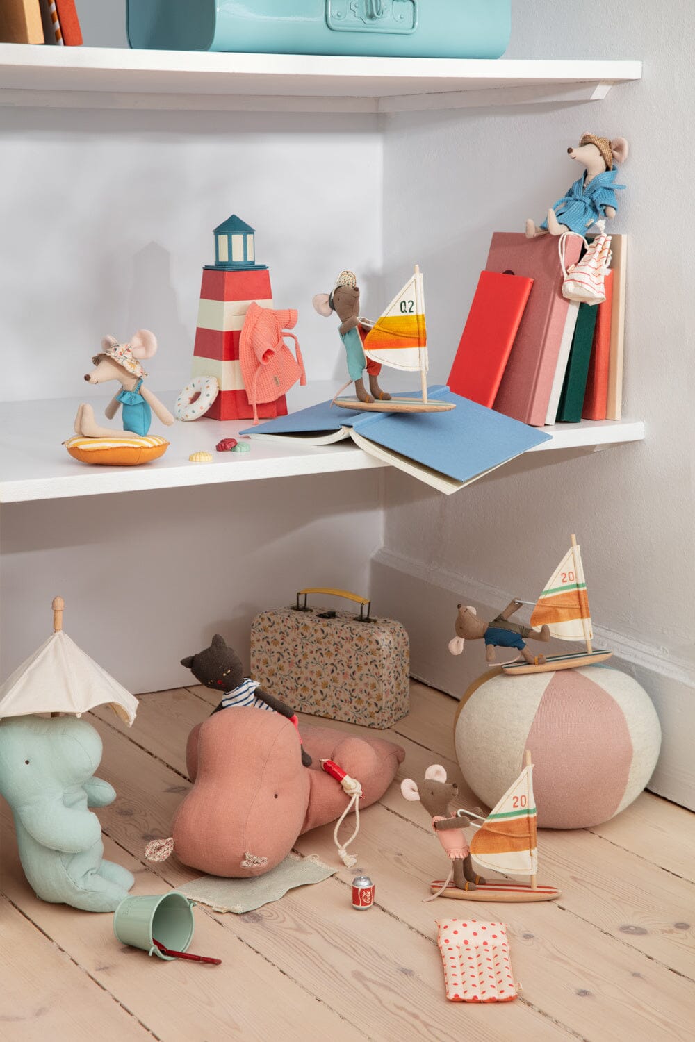 Maileg kleine Schwester Strand-Maus -Surferin Kuscheltiere Maileg