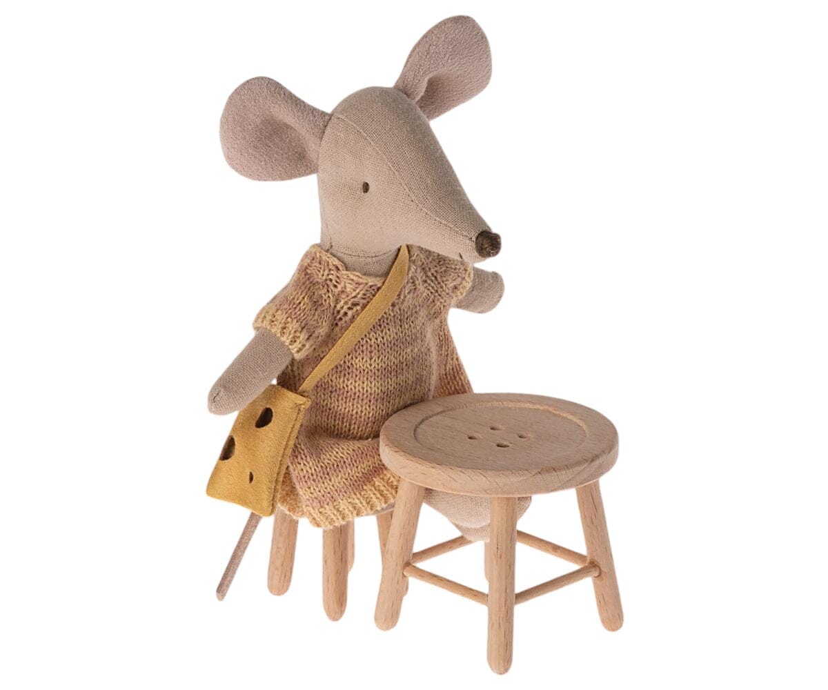 Maileg Tisch und Hocker Set aus Holz Kuscheltiere Maileg