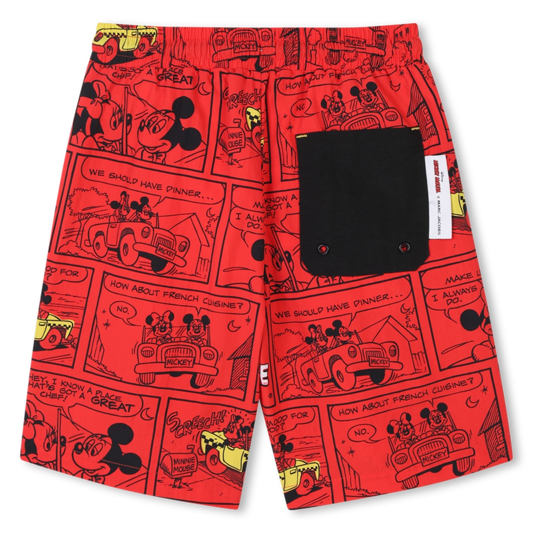 Marc Jacobs Kids Badeshorts – Comic-Print & Peace-Zeichen in Rot Badehosen MARC JACOBS
