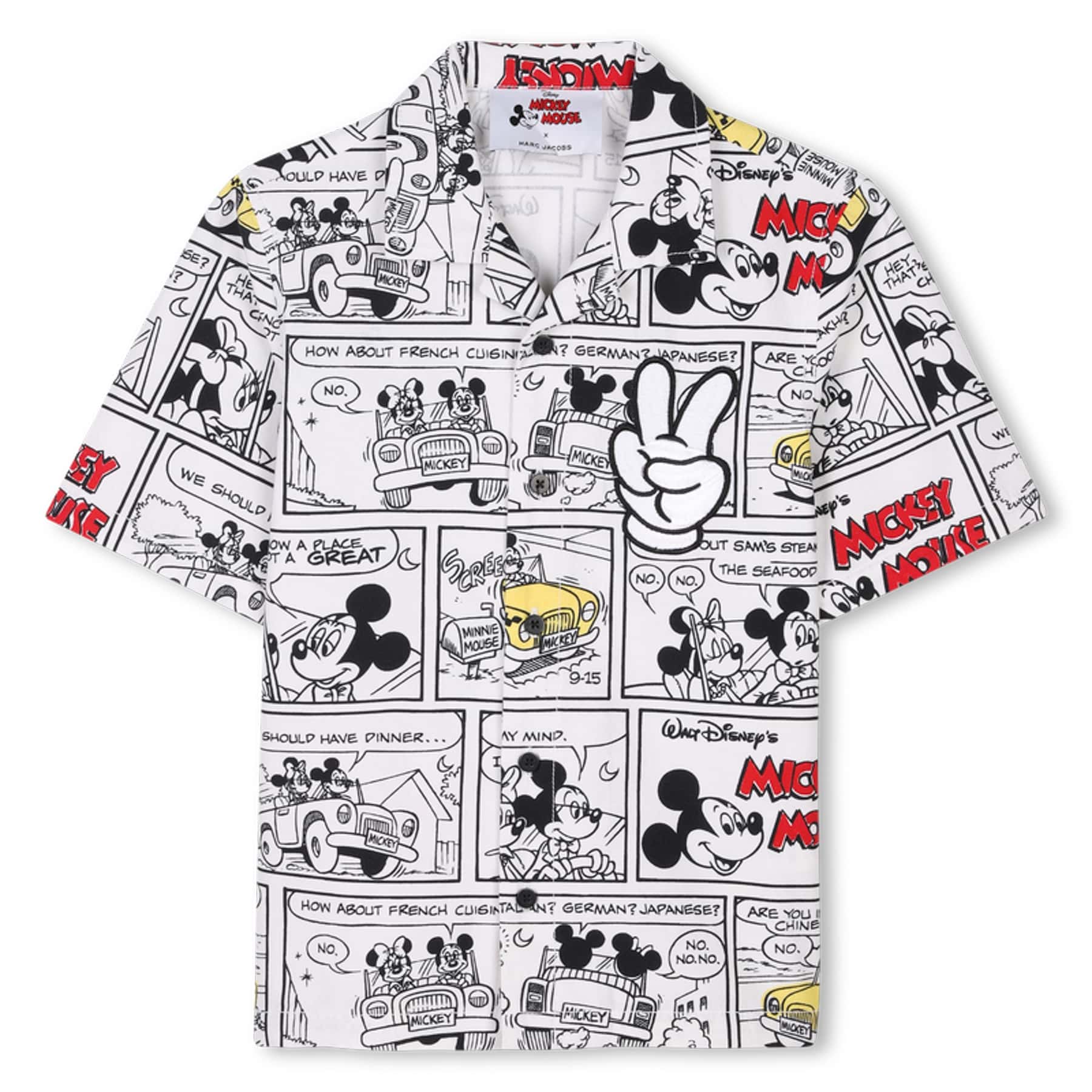 Marc Jacobs Kids Disney Hemd – Comic-Print & Peace-Zeichen, kurzarm Hemden MARC JACOBS