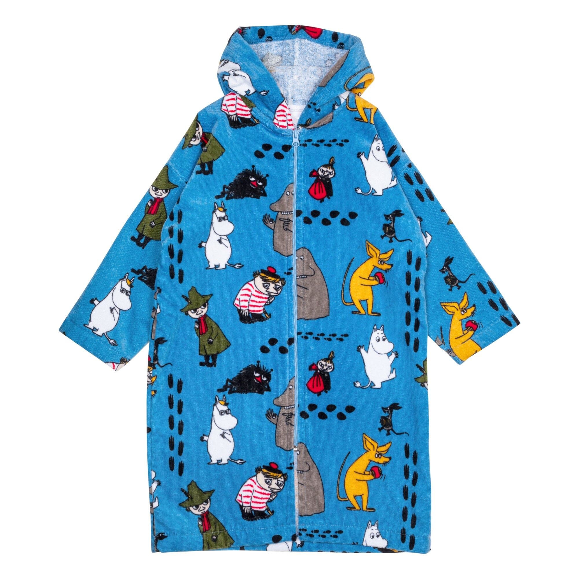 Martinex Moomin Bademantel blau Fußabdrücke Footprints © Moomin Characters Bademantel Moomin by Martinex