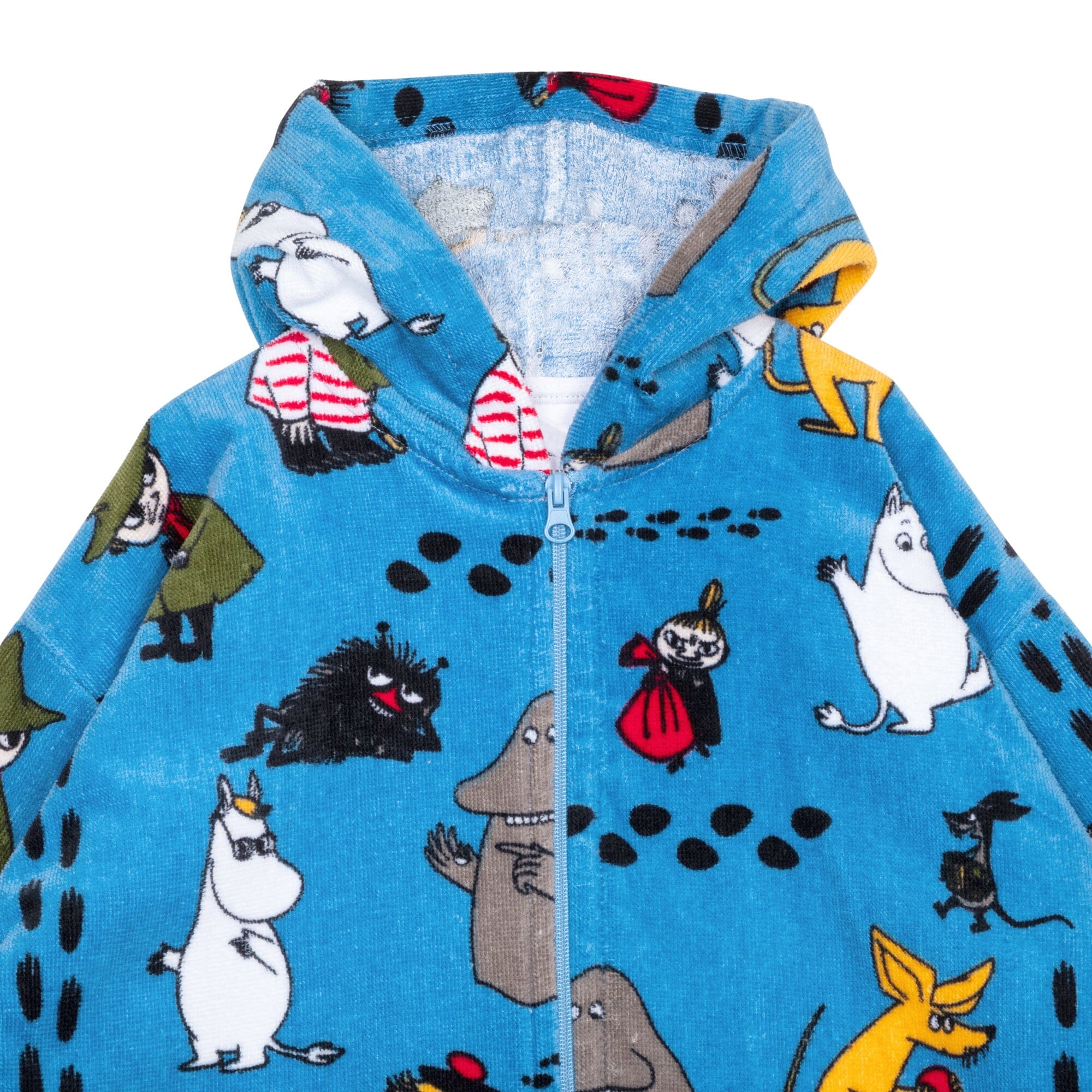Martinex Moomin Bademantel blau Fußabdrücke Footprints © Moomin Characters Bademantel Moomin by Martinex
